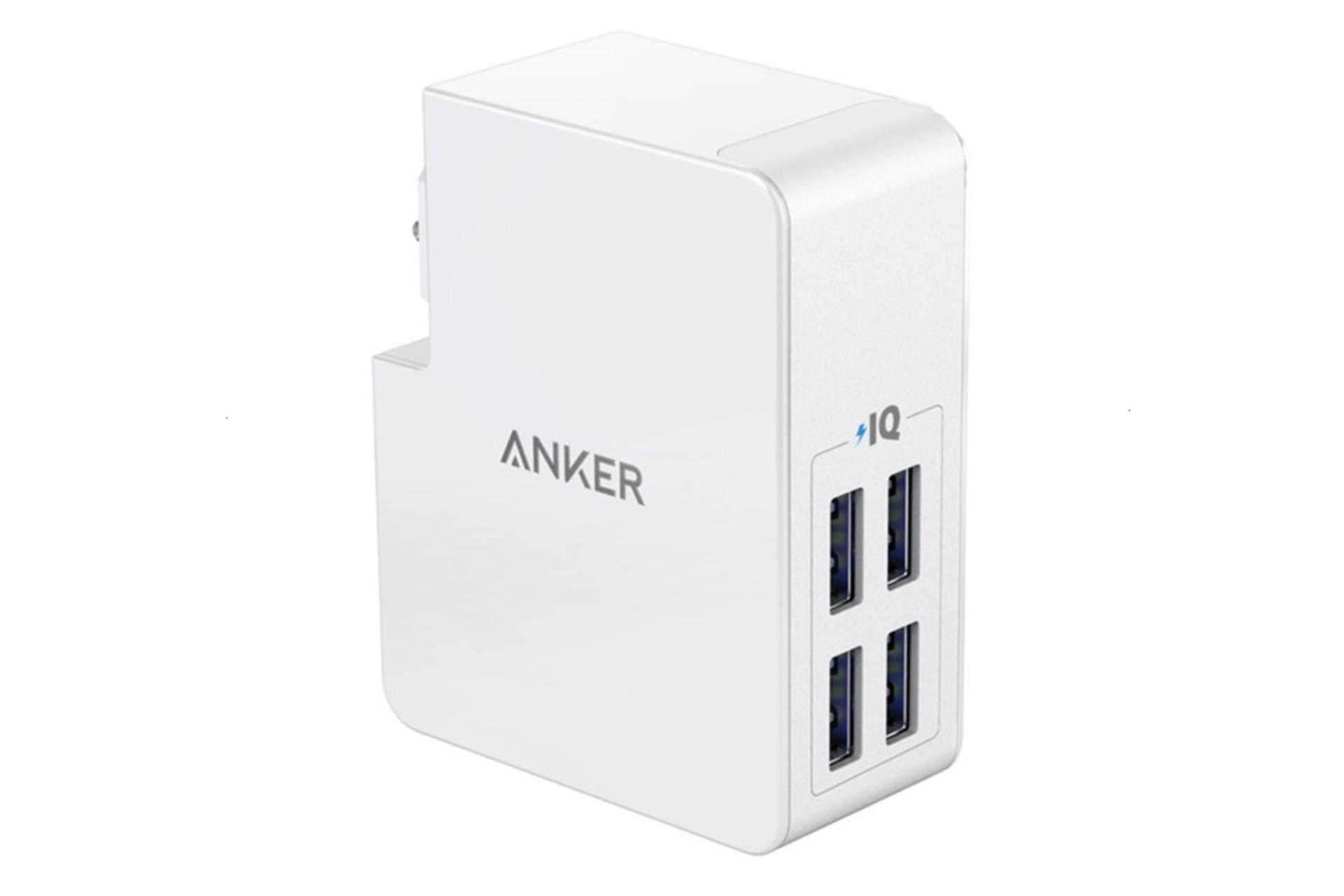 نمای جانبی شارژر انکر PowerPort 4 Lite