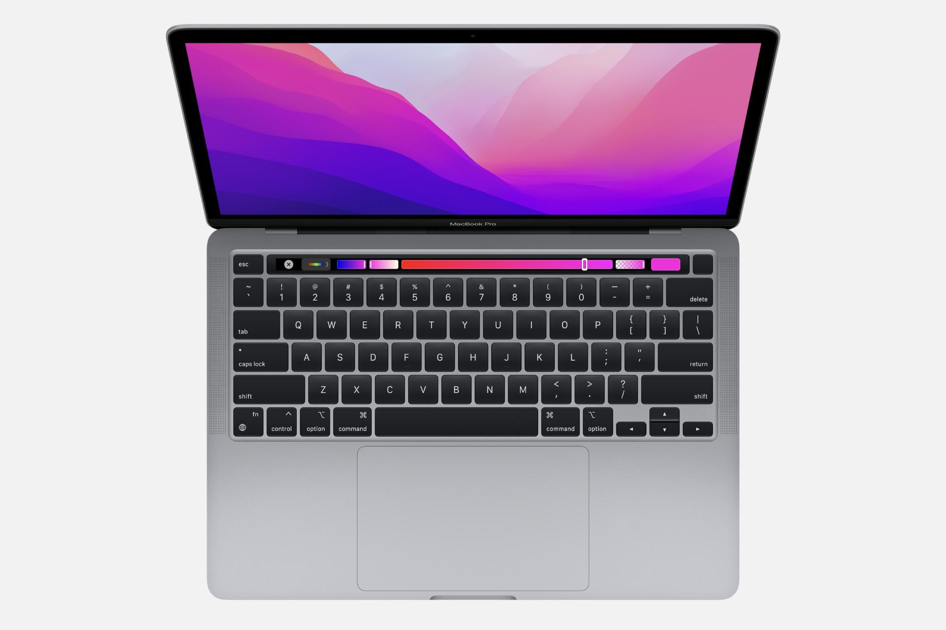 نمای بالا مک بوک پرو ام 2 اپل / Apple MacBook Pro M2 خاکستری