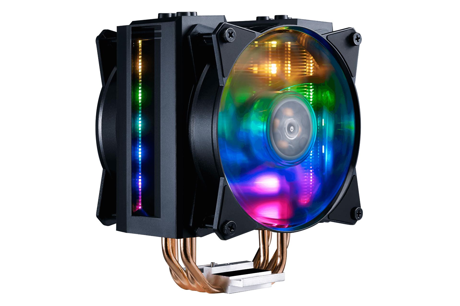 نمای جانبی خنک کننده پردازنده کولر مستر MASTERAIR MA410M