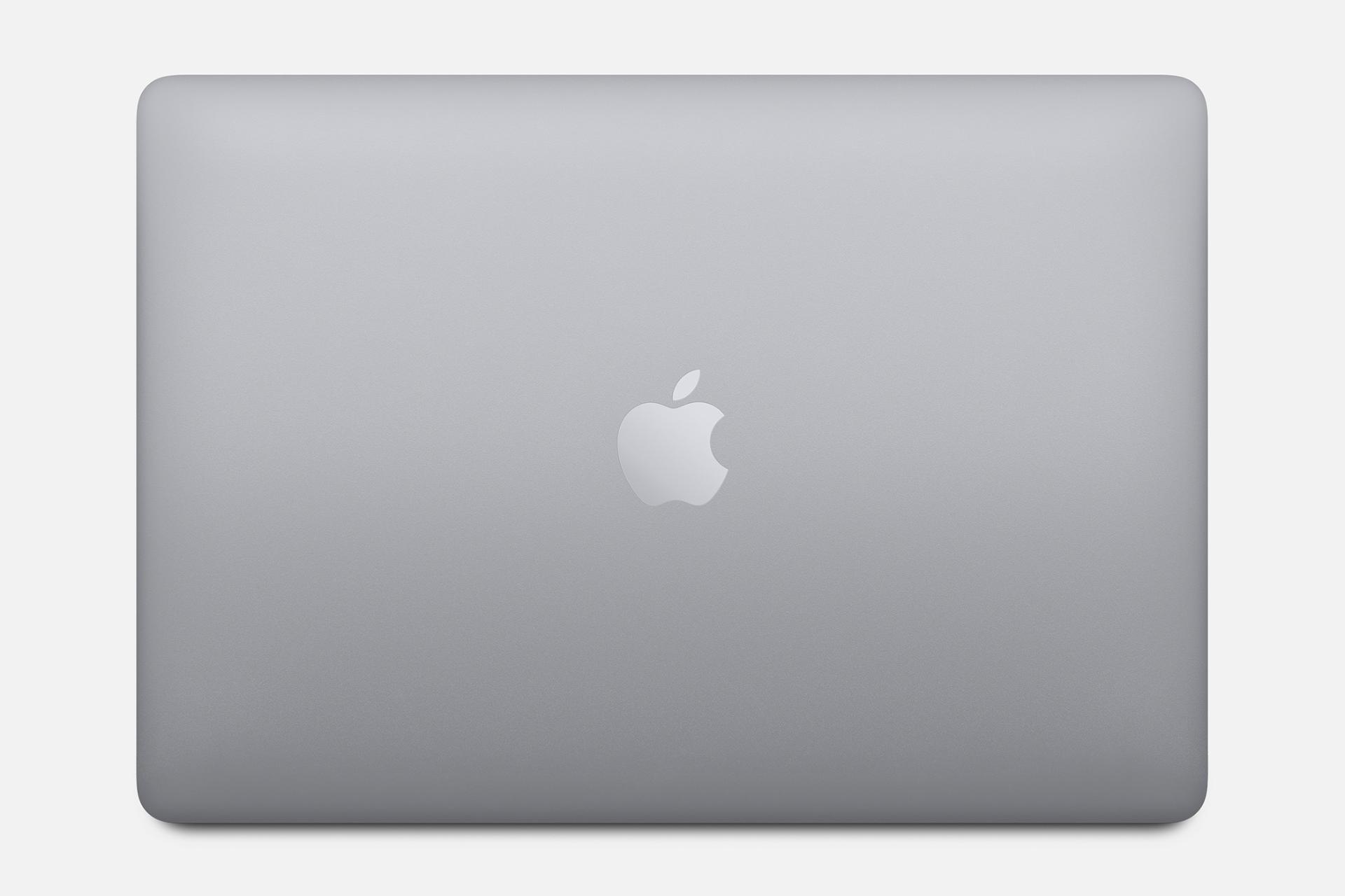 نمای پشت درب و لوگو اپل در مک بوک پرو ۱۳ نسخه M1