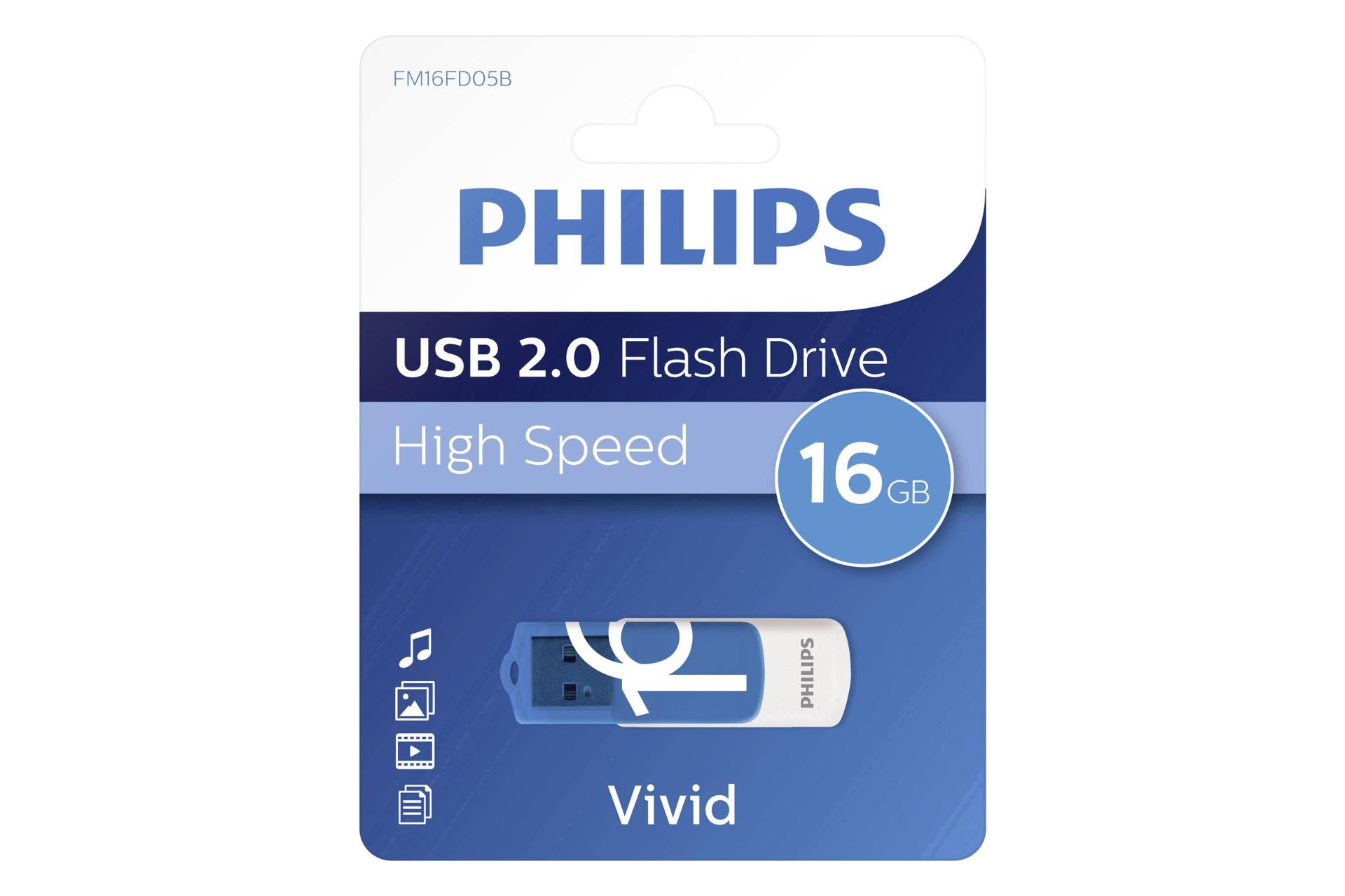 جعبه فلش مموری فیلیپس مدل Vivid FM16FD05B ظرفیت 16 گیگابایت