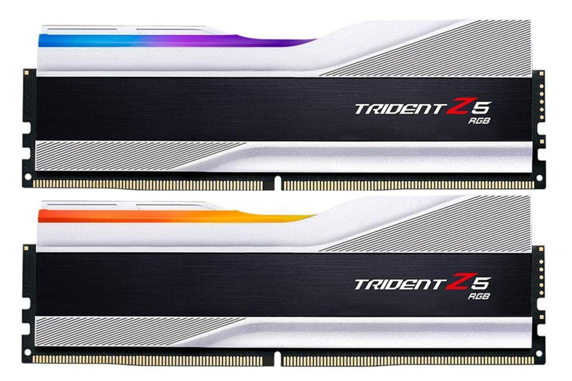 رم جی اسکیل G.SKILL Trident Z5 RGB ظرفیت 32 گیگابایت (2x16) از نوع DDR5-5600 CL30 نقره ای