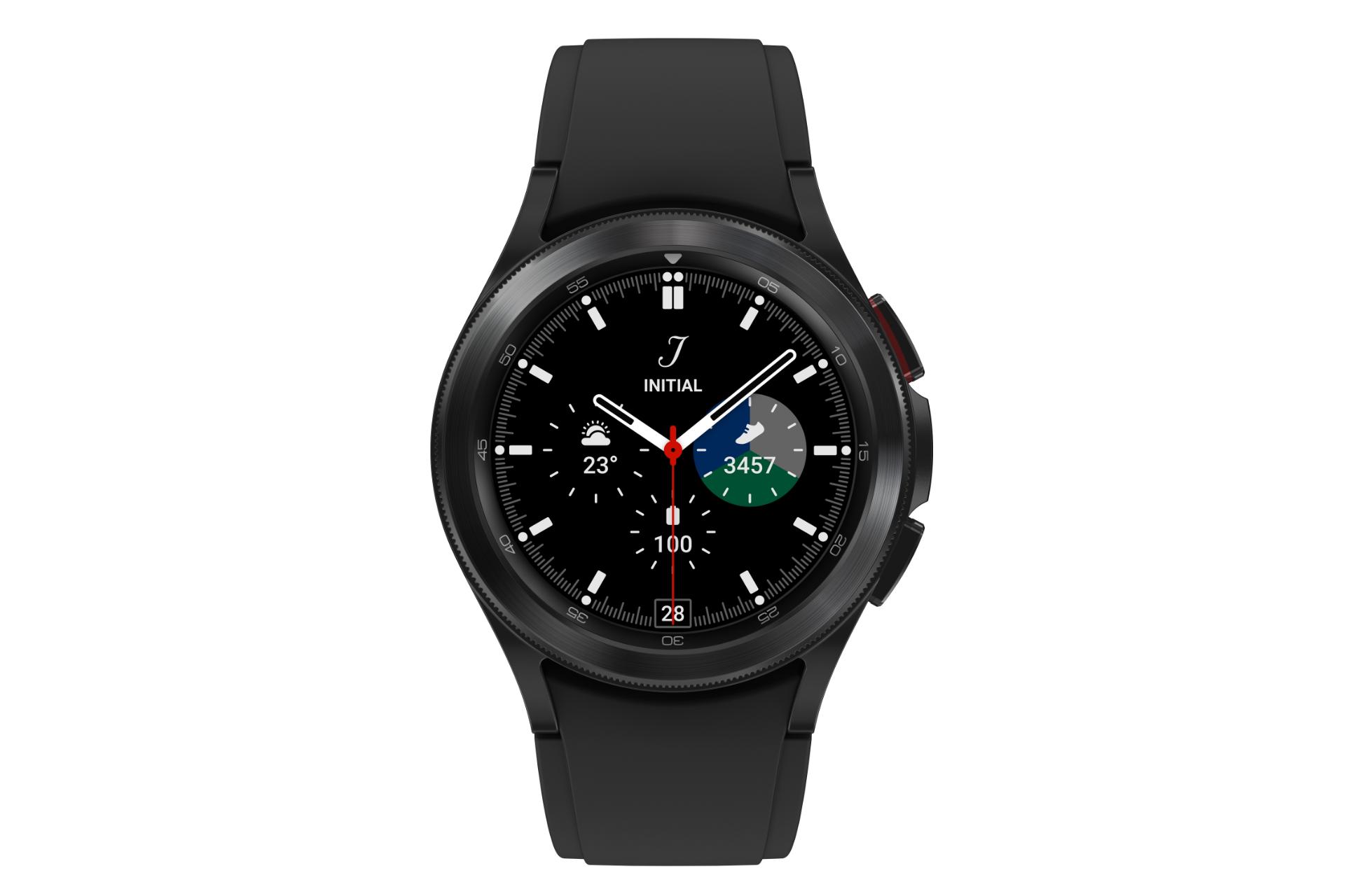 نمای روبرو گلکسی واچ 4 کلاسیک سامسونگ مدل 42 میلی‌متری / Samsung Galaxy Watch 4 Classic 42mm مشکی