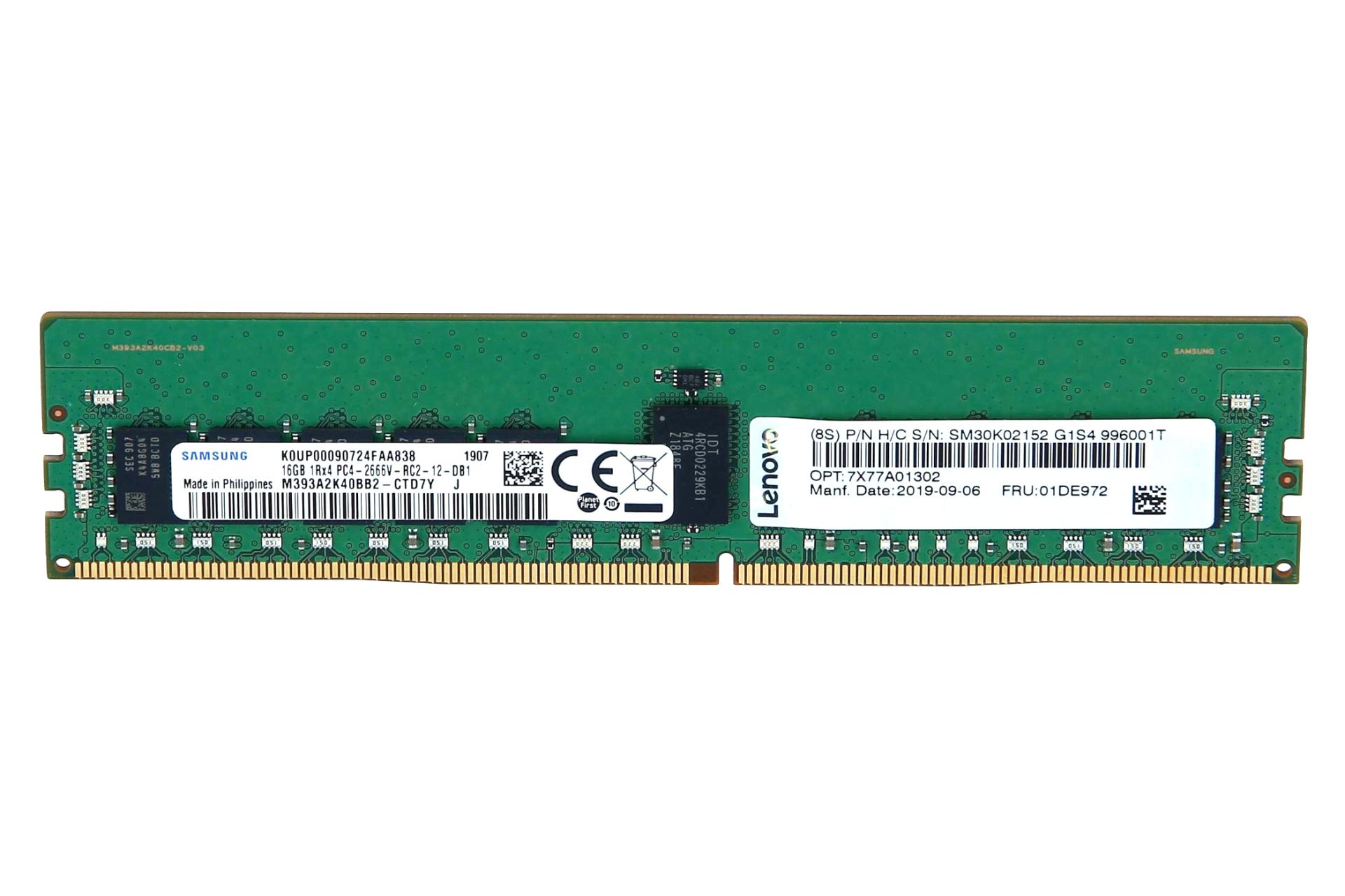 رم سامسونگ Samsung M393A2K40BB2-CTD 16GB ظرفیت 16 گیگابایت از نوع DDR4-2666 CL19