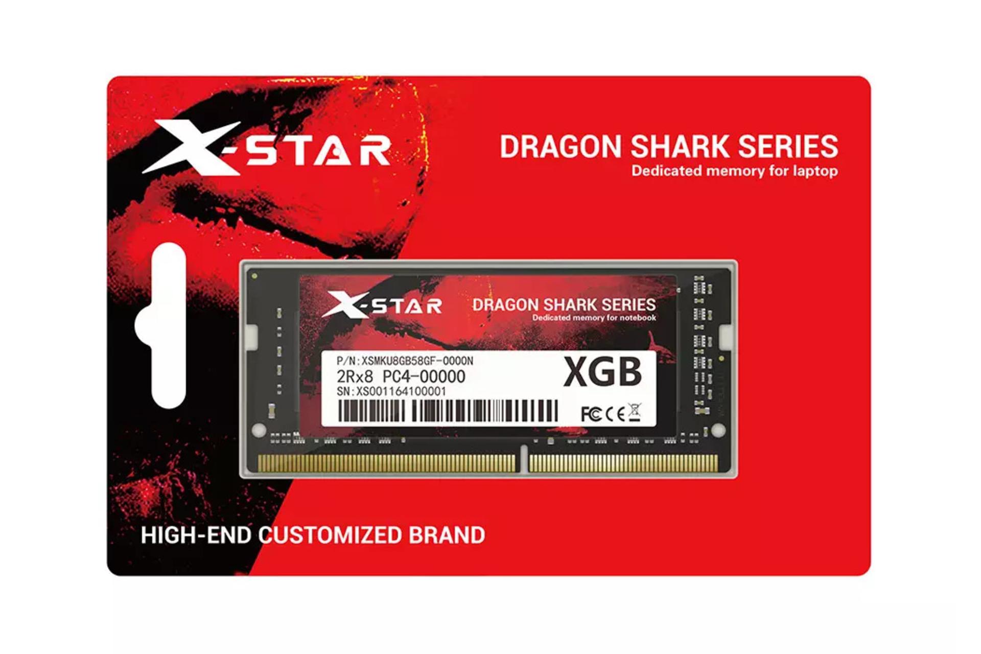 پکیج رم ایکس استار X-STAR DRAGON SHARK ظرفیت 8 گیگابایت از نوع DDR4-2400
