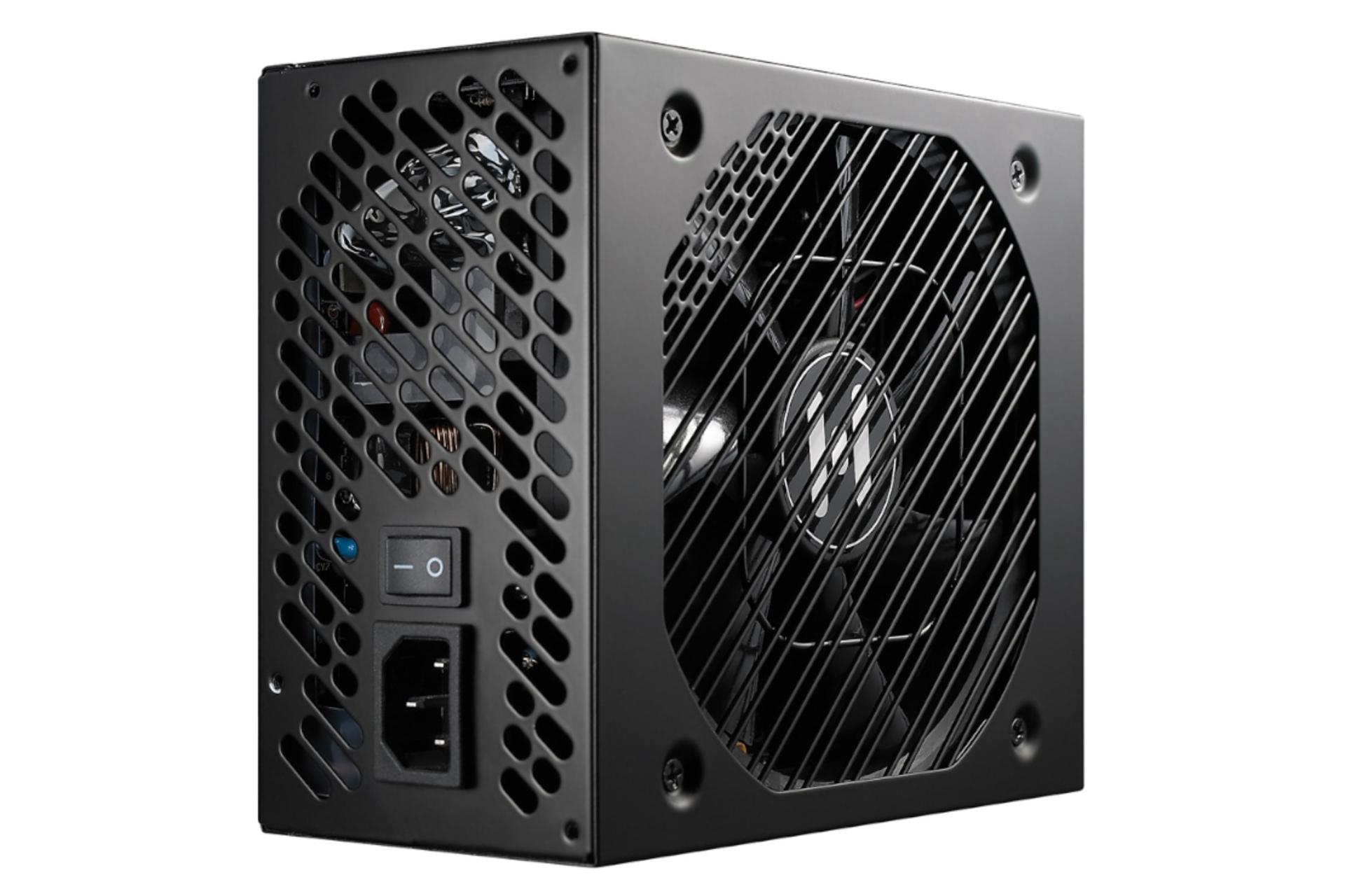 نمای پشت پاور کامپیوتر اف اس پی FSP HYDRO G 750W با توان 750 وات مشکی