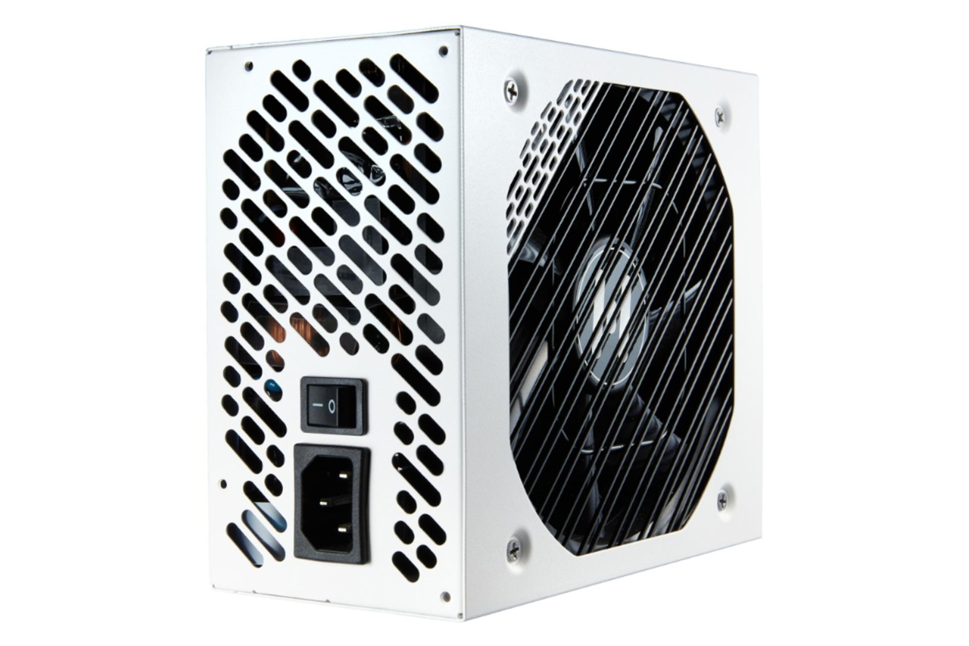 نمای پشت پاور کامپیوتر اف اس پی FSP HYDRO G 750W با توان 750 وات سفید