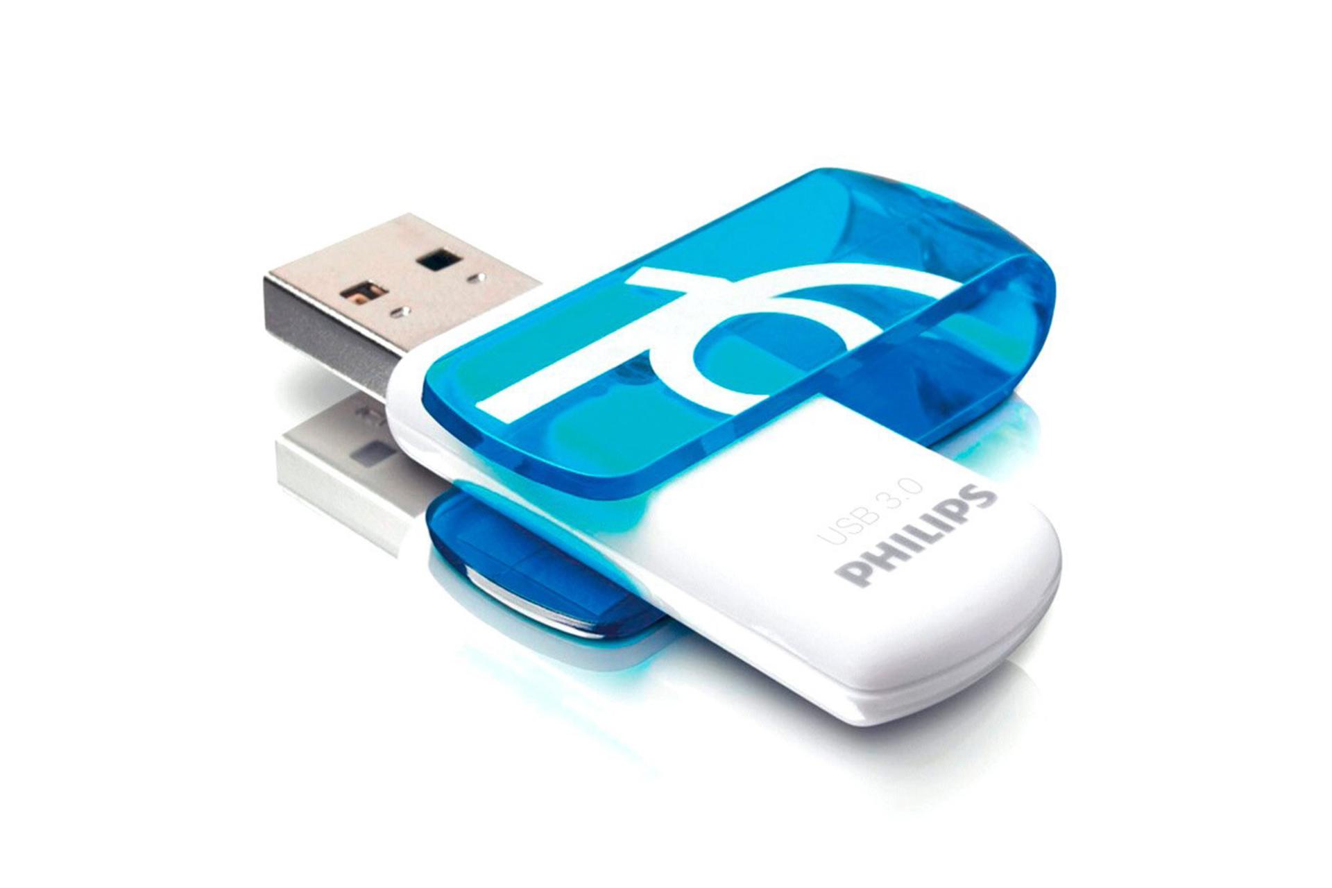 نمای جانبی فلش مموری فیلیپس مدل Vivid FM16FD00B USB 3.0 ظرفیت 16 گیگابایت