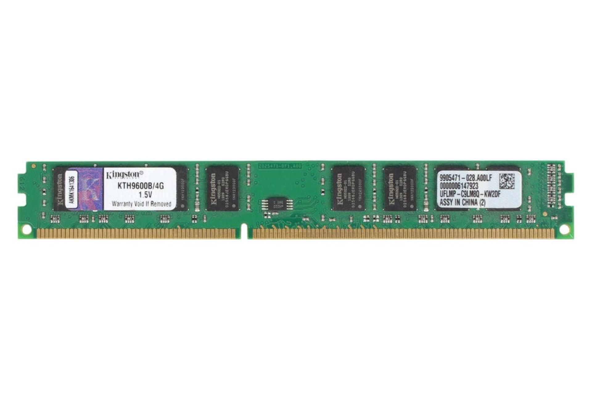 رم کینگستون Kingston KTH9600B/4G ظرفیت 4 گیگابایت از نوع DDR3-1333 CL9