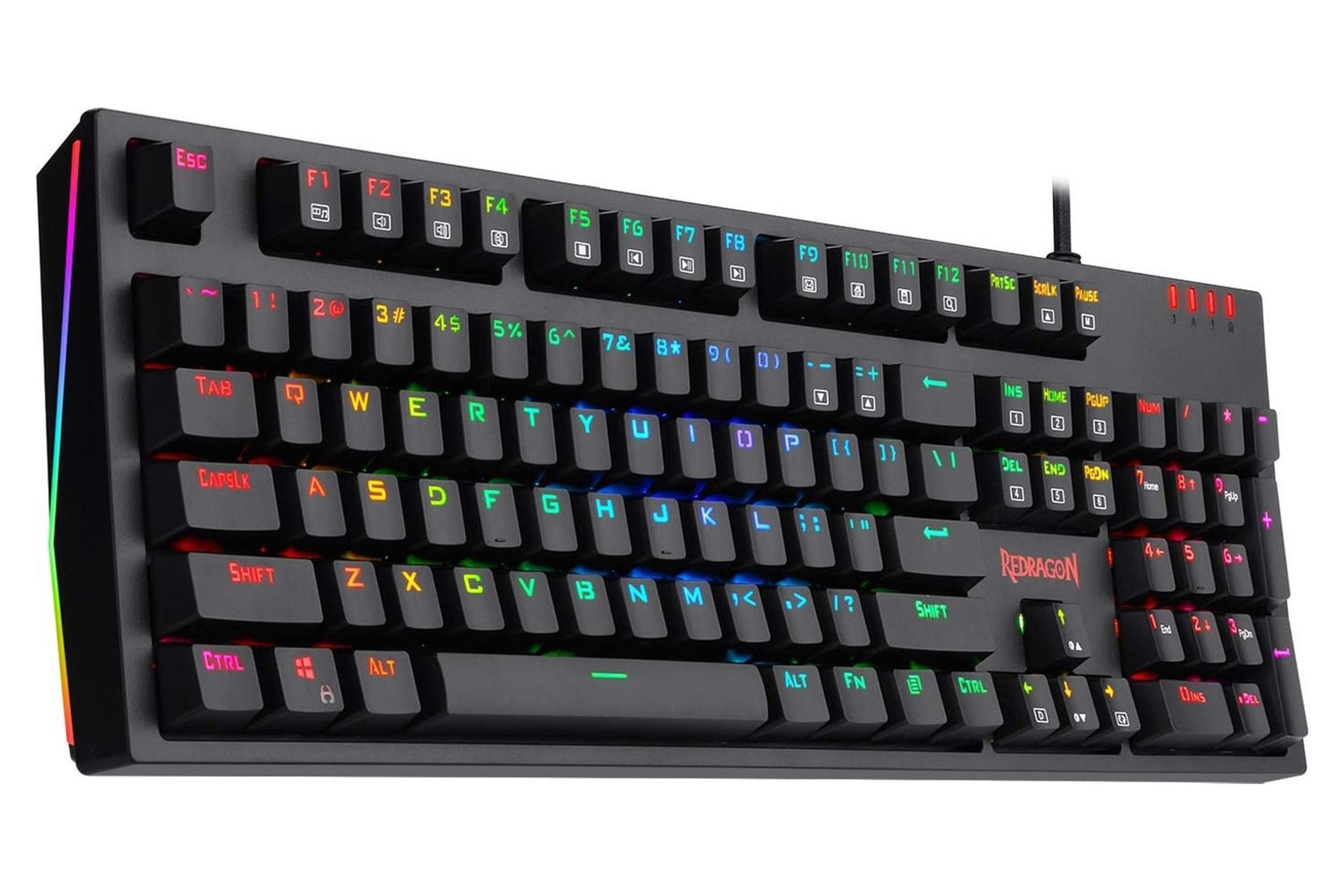 نمای چپ کیبورد ردراگون AMSA K592 PRO RGB