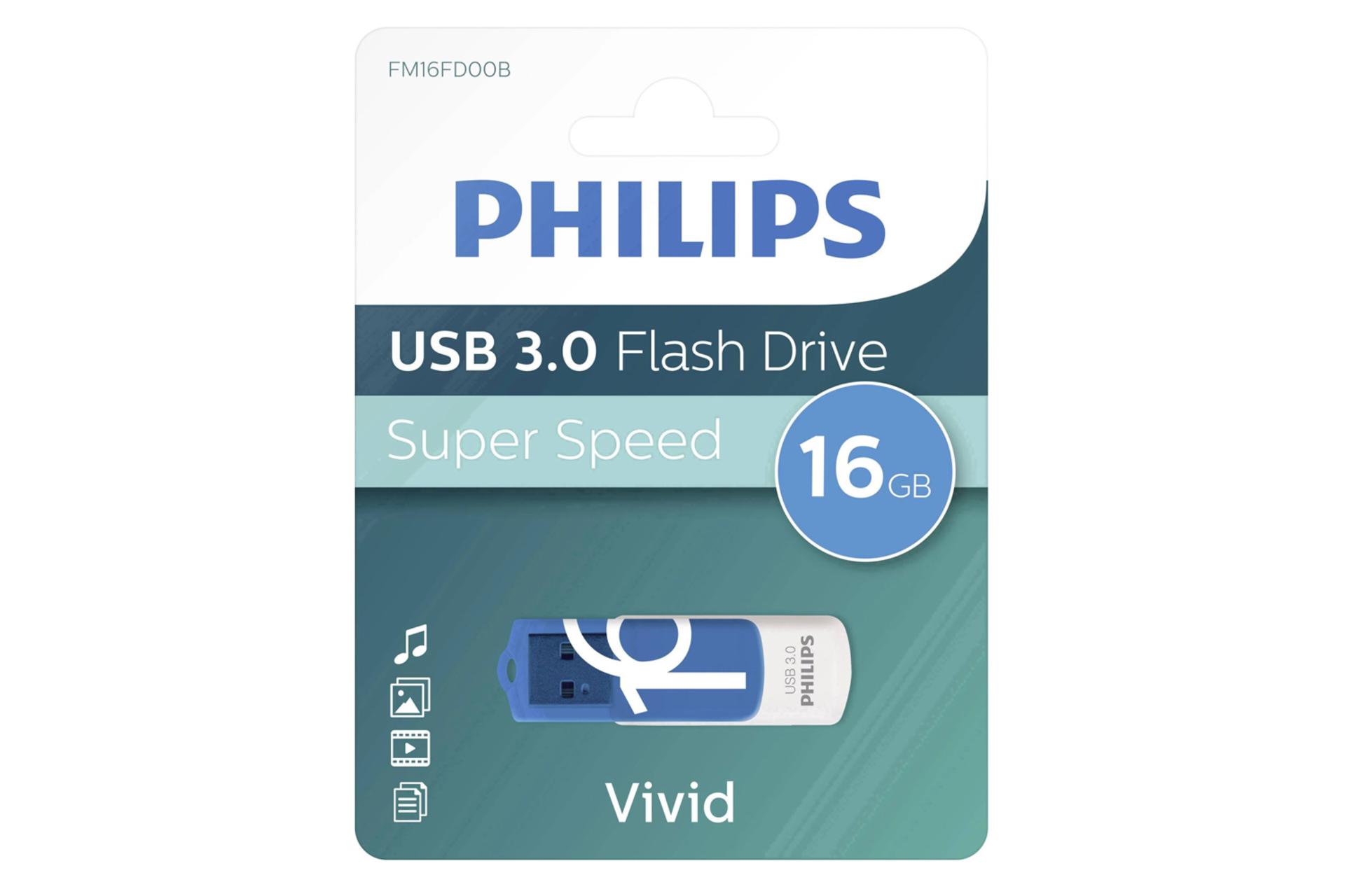 جعبه فلش مموری فیلیپس مدل Vivid FM16FD00B USB 3.0 ظرفیت 16 گیگابایت