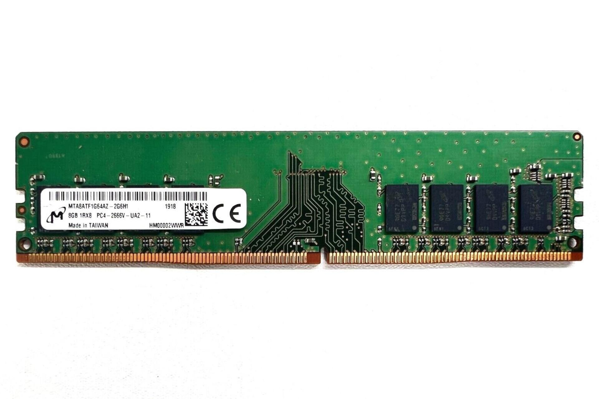 رم مایکرون Micron MTA8ATF1G64AZ-2G6H1 ظرفیت 8 گیگابایت از نوع DDR4-2666 CL19