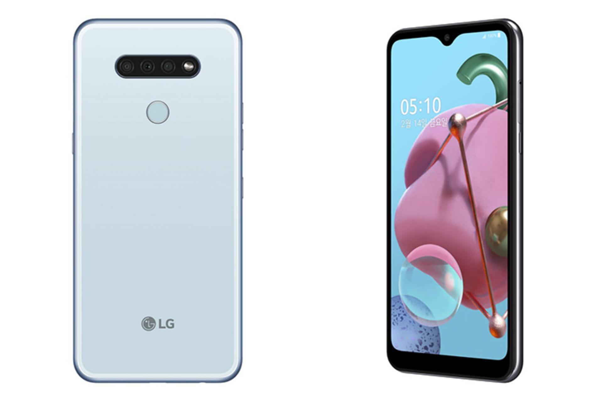 گوشی کیو 51 ال جی نمای جلو وپشت - دوربین ها و سنسور اثرانگشت