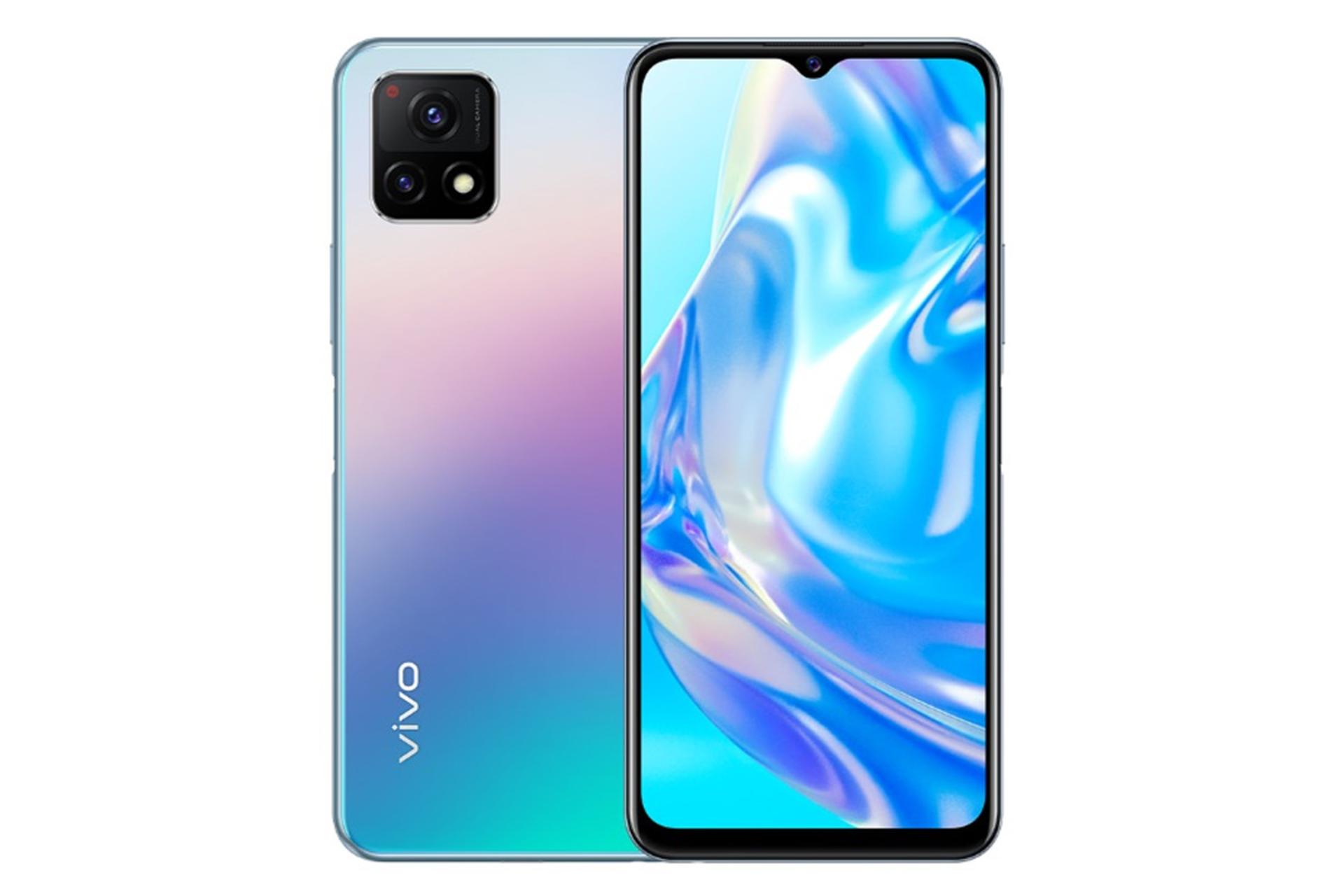 نمای پشت و جلو Y31s ویوو 5G رنگ Aurora