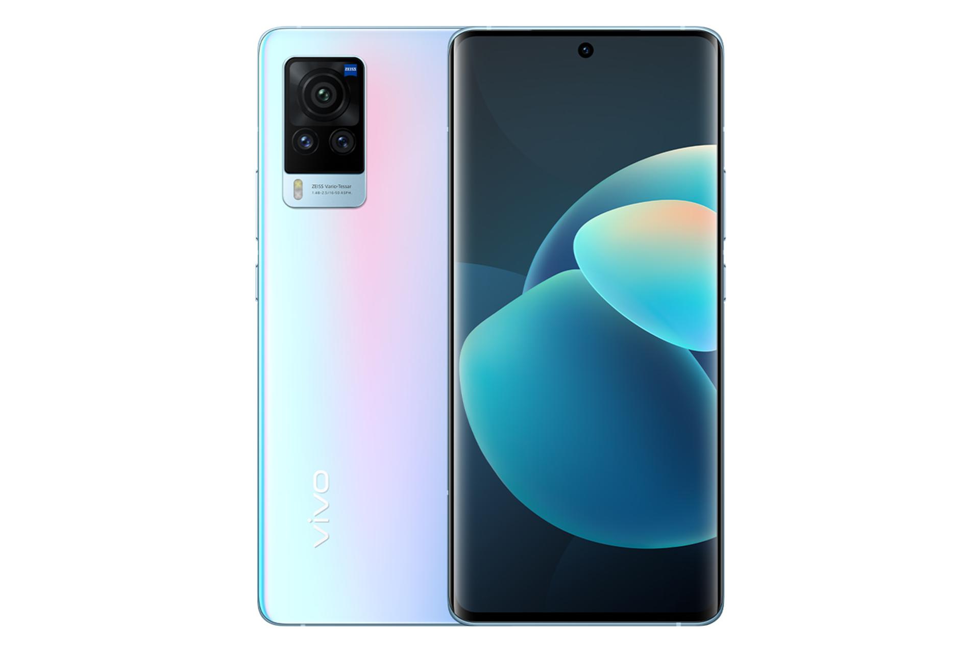 نمای جلو و پشت موبایل ایکس 60 پرو ویوو رنگ آبی