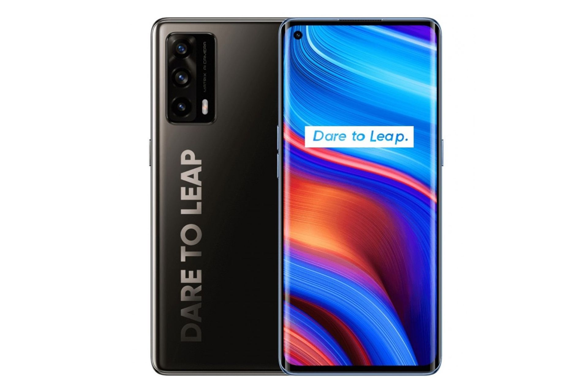 نمای پشت و جلو موبایل ریلمی ایکس 7 پرو اولترا رنگ مشکی