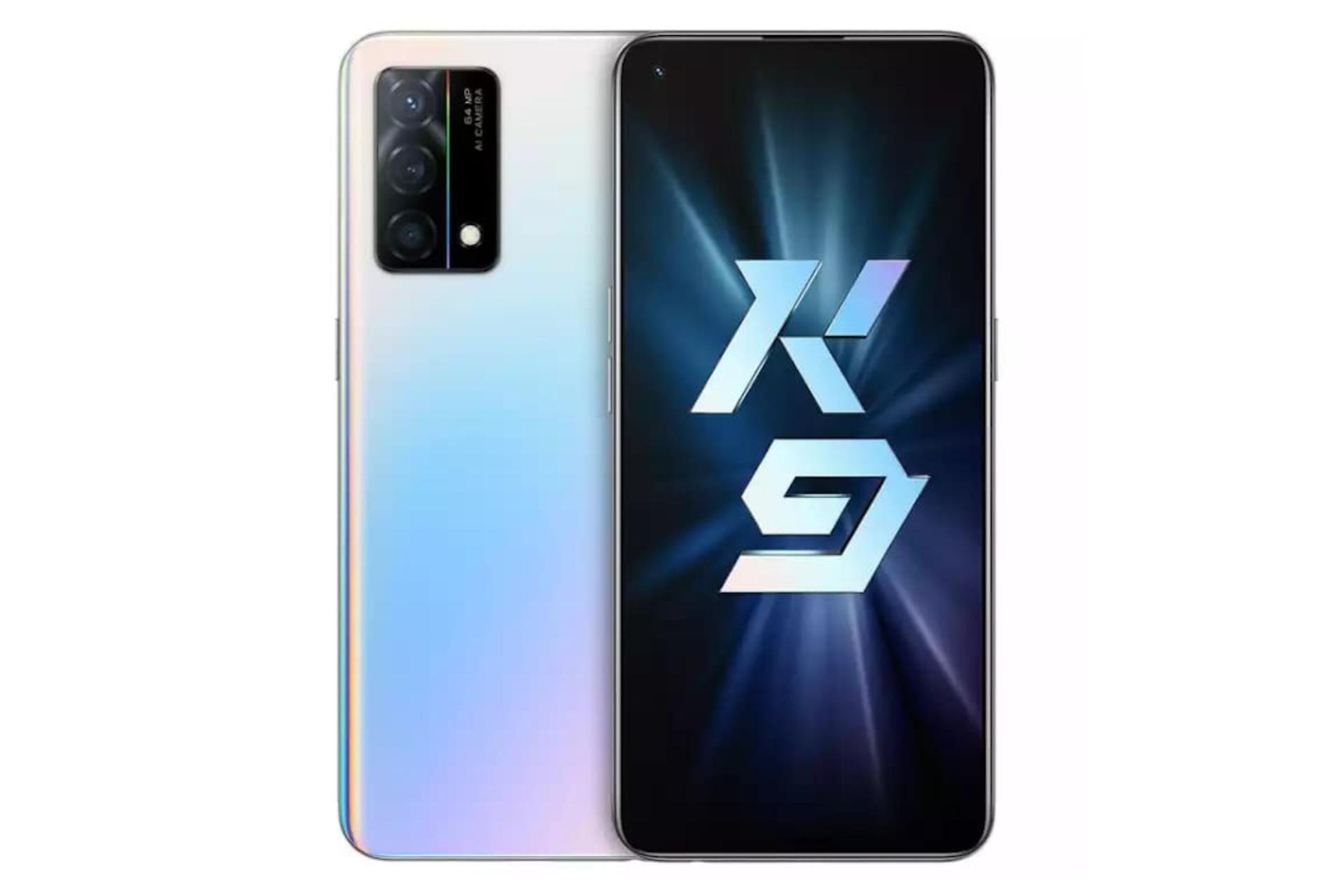 گوشی موبایل Oppo K9 اوپو آبی و طلایی