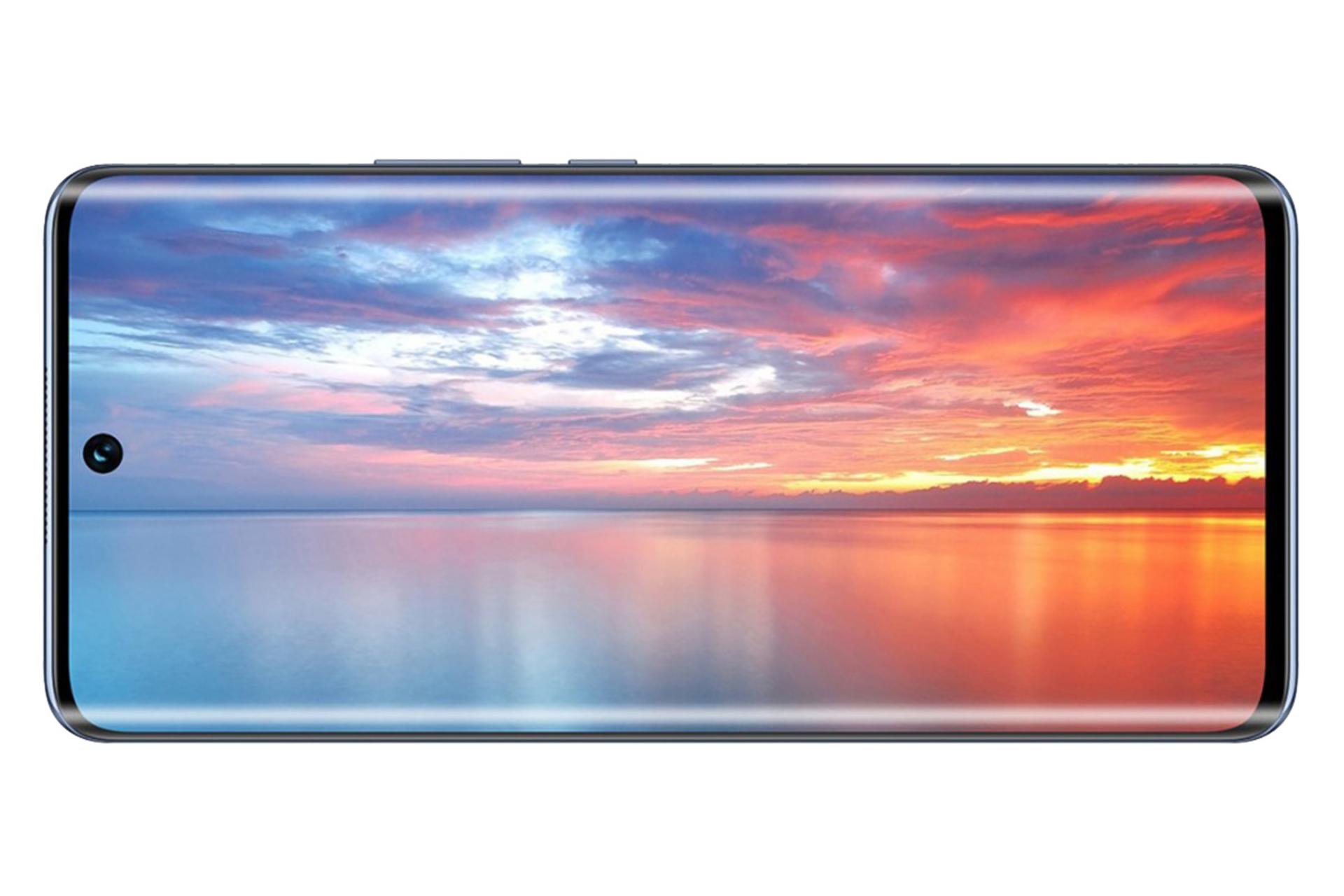 گوشی هواوی وی 40 لایت در حالت افقی با صفحه روشن