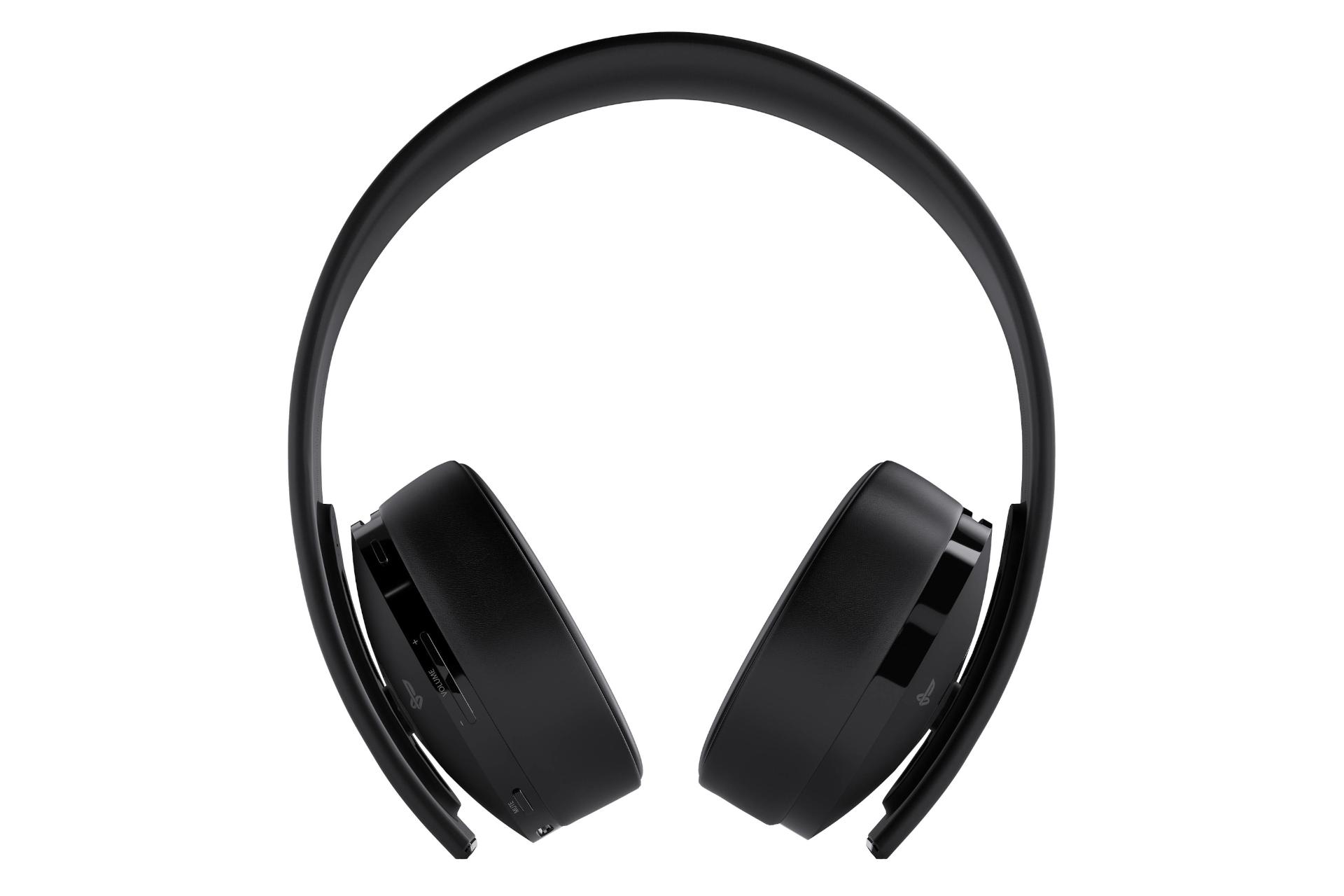 نمای روبرو هدست گیمینگ سونی Sony Gold Wireless Headset مشکی