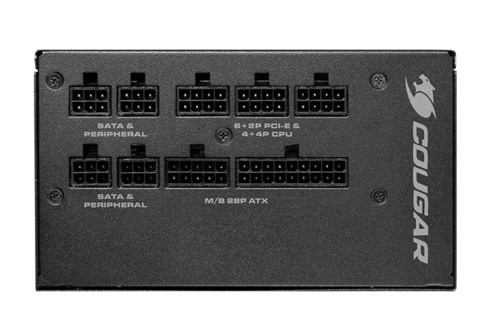 کانکتورهای پاور کامپیوتر کوگر GEX750 با توان 750 وات