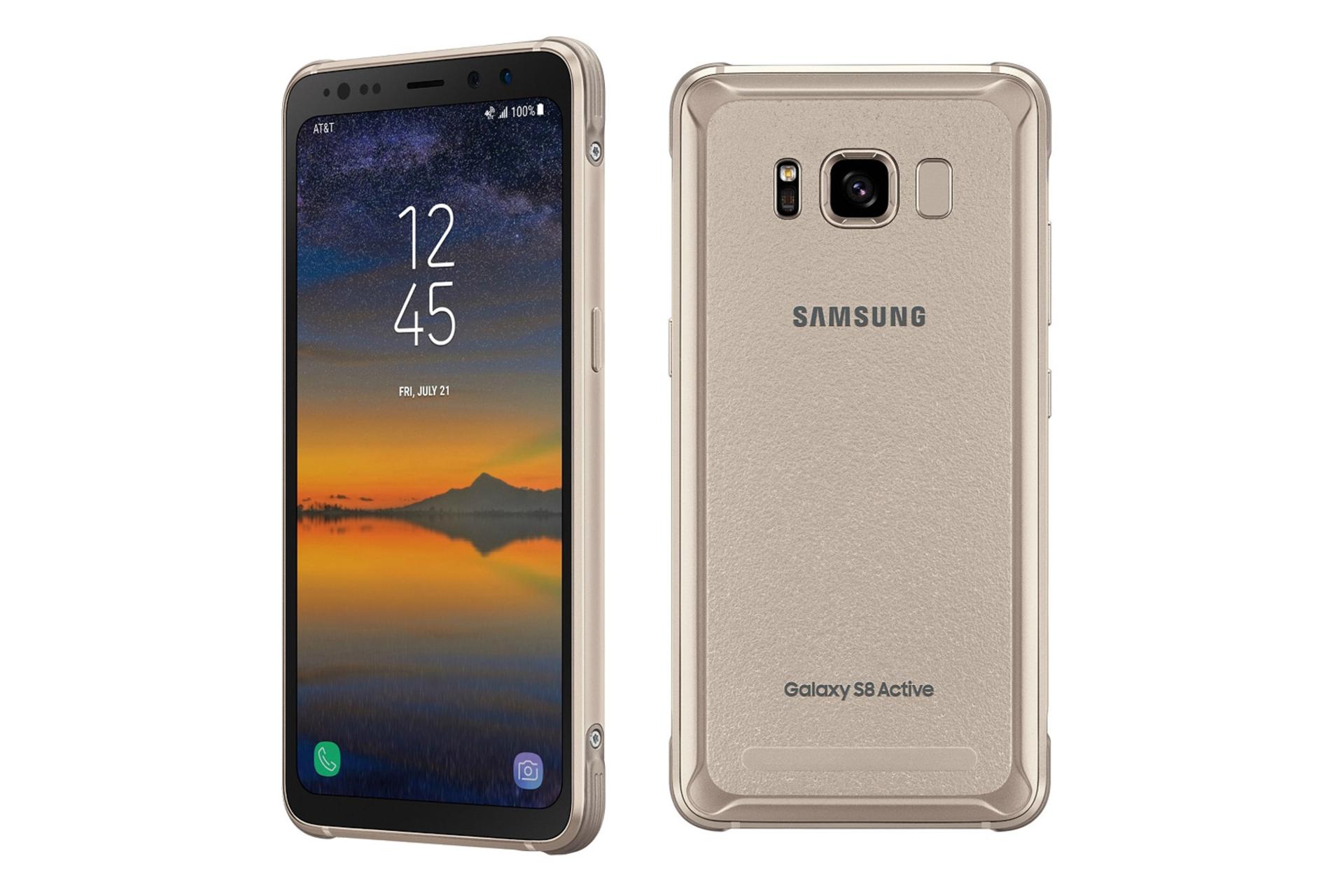 گلکسی اس 8 اکتیو سامسونگ طلایی Samsung Galaxy S8 Active