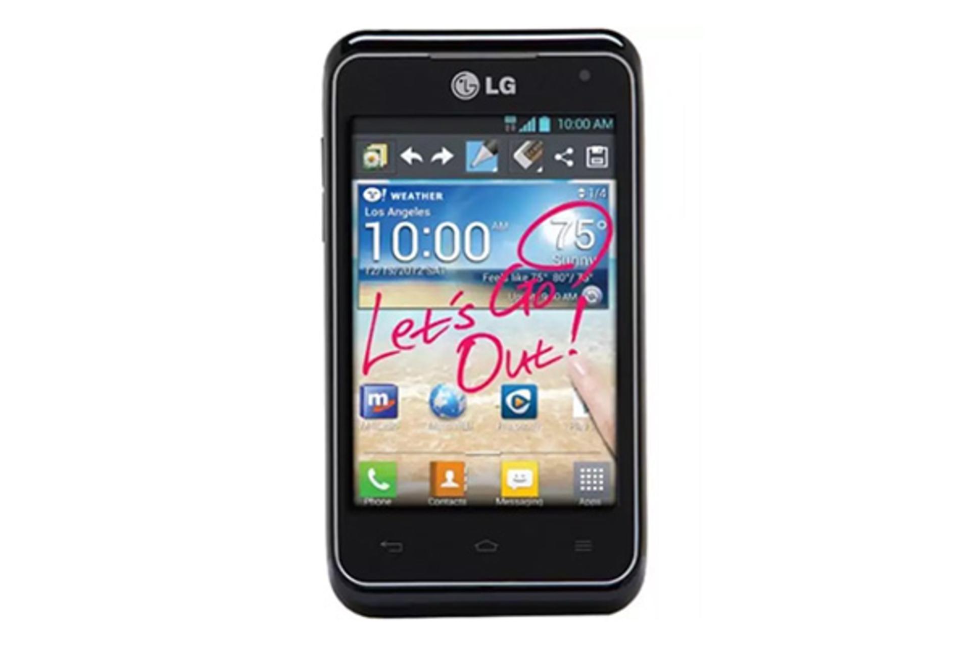 نمای جلو گوشی ال جی موشن 4G MS770