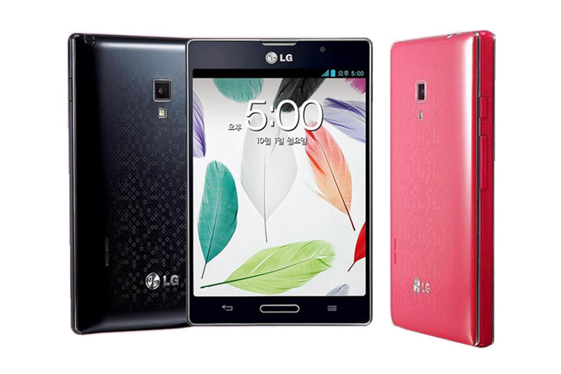 گوشی ال جی اپتیموس VU II F200  رنگ مشکی و صورتی