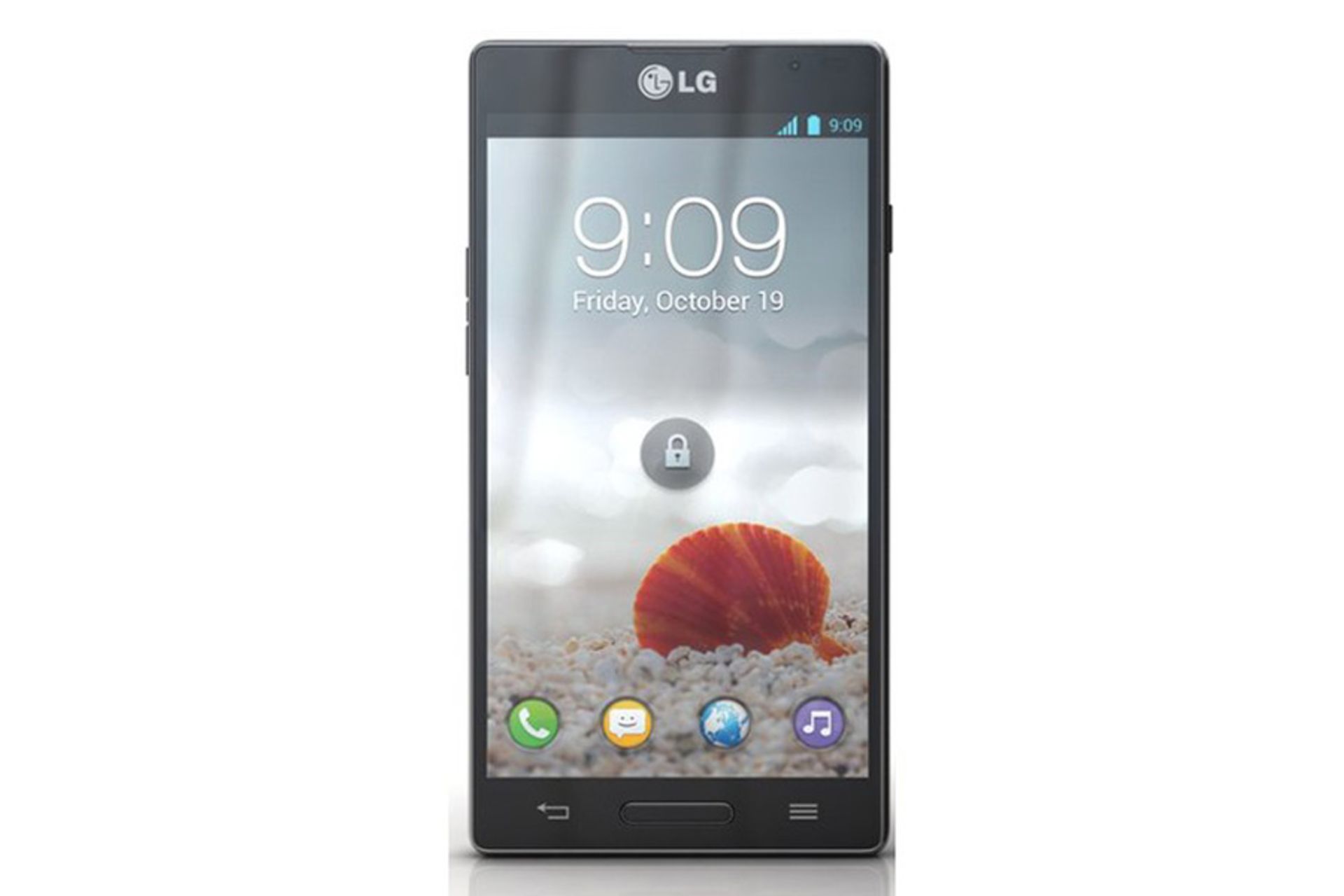 نمای جلو گوشی ال جی اپتیموس L9 P760