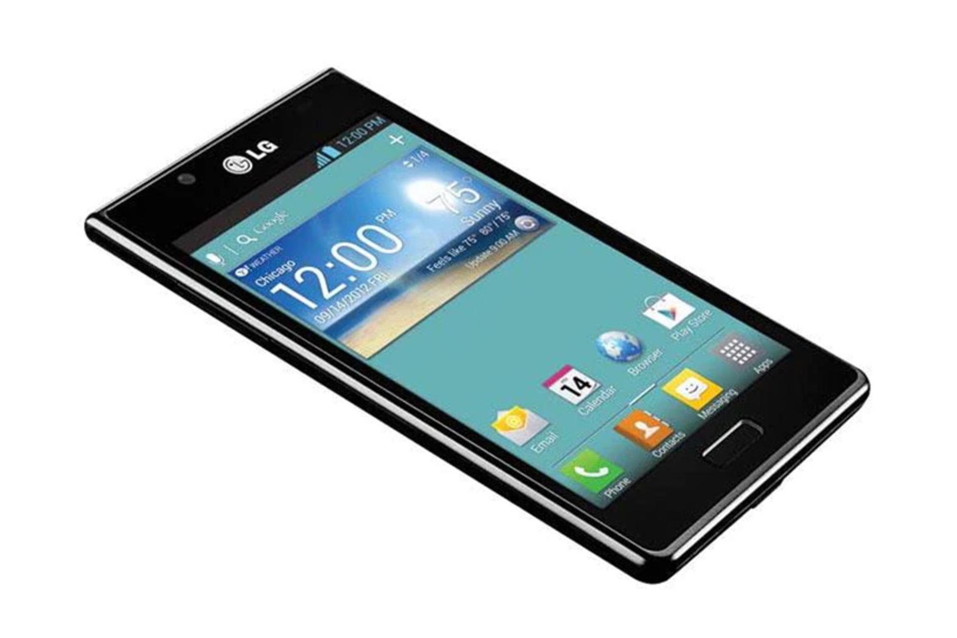 گوشی ال جی Splendor US730 در حالت قرار گرفته روی سطح