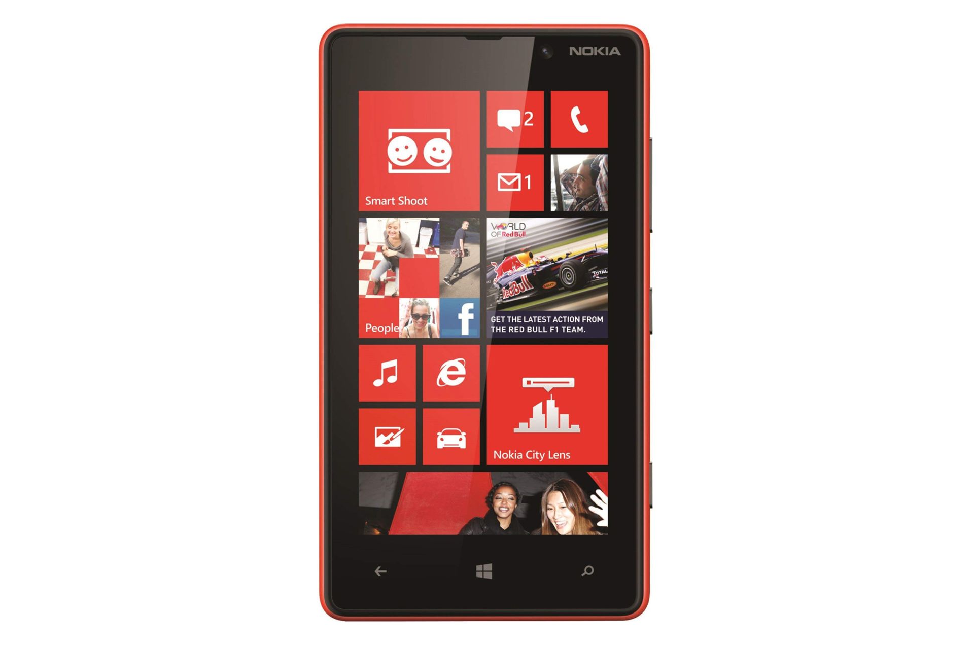 نمای روبرو موبایل نوکیا لومیا 820