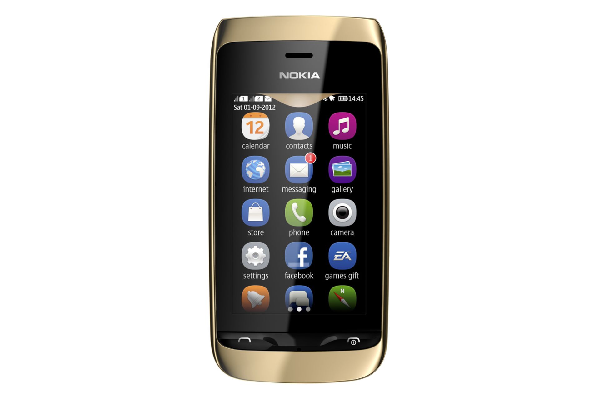 نمای روبرو موبایل نوکیا آشا 308