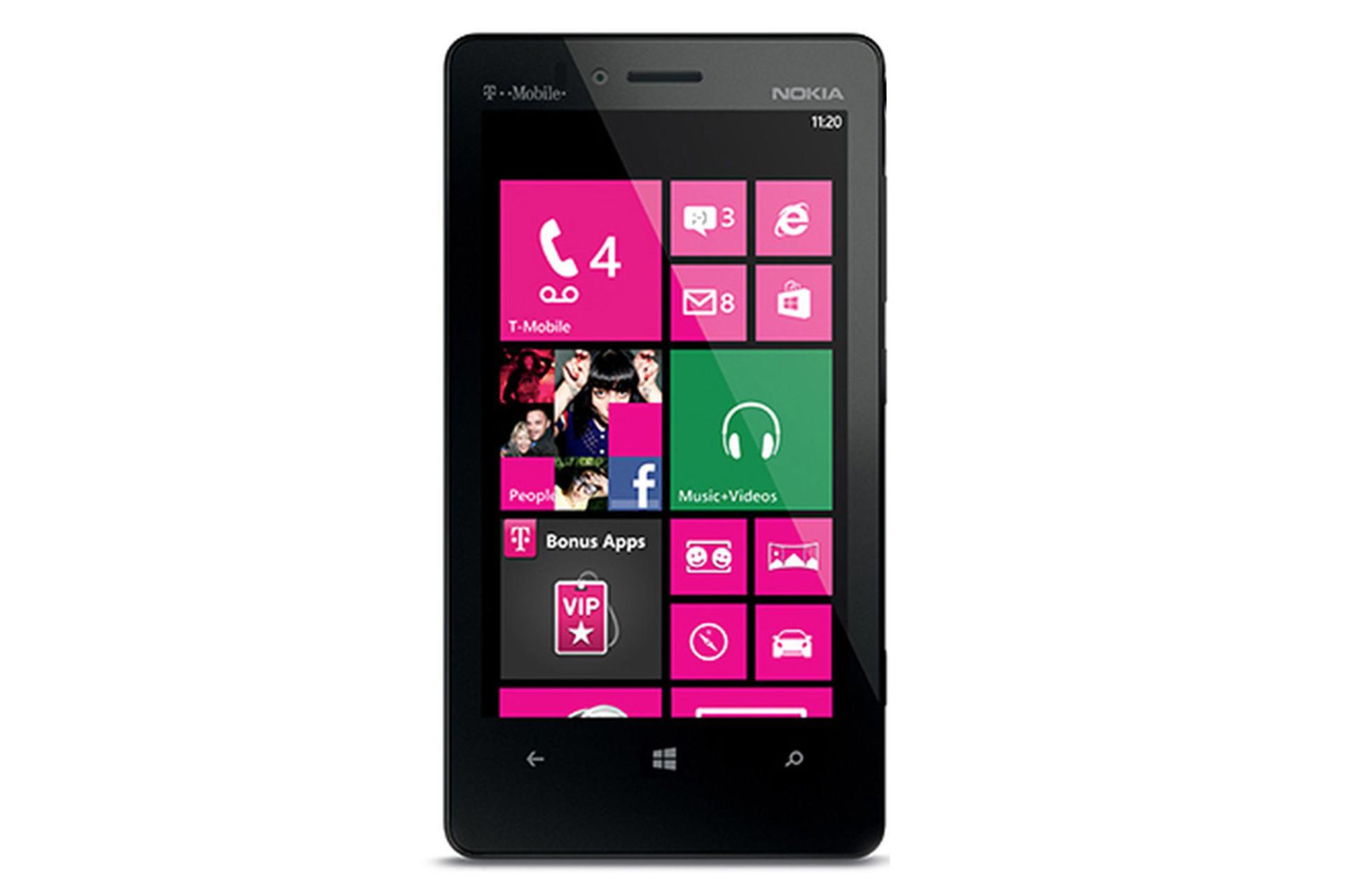 نمای روبرو موبایل نوکیا لومیا 810