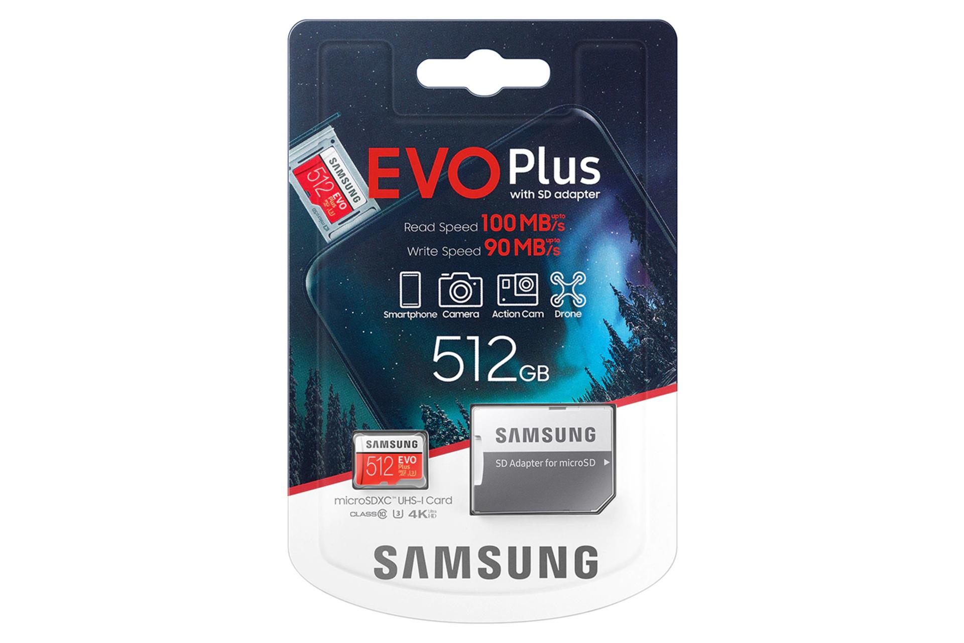 نمای جعبه کارت حافظه سامسونگ Evo Plus