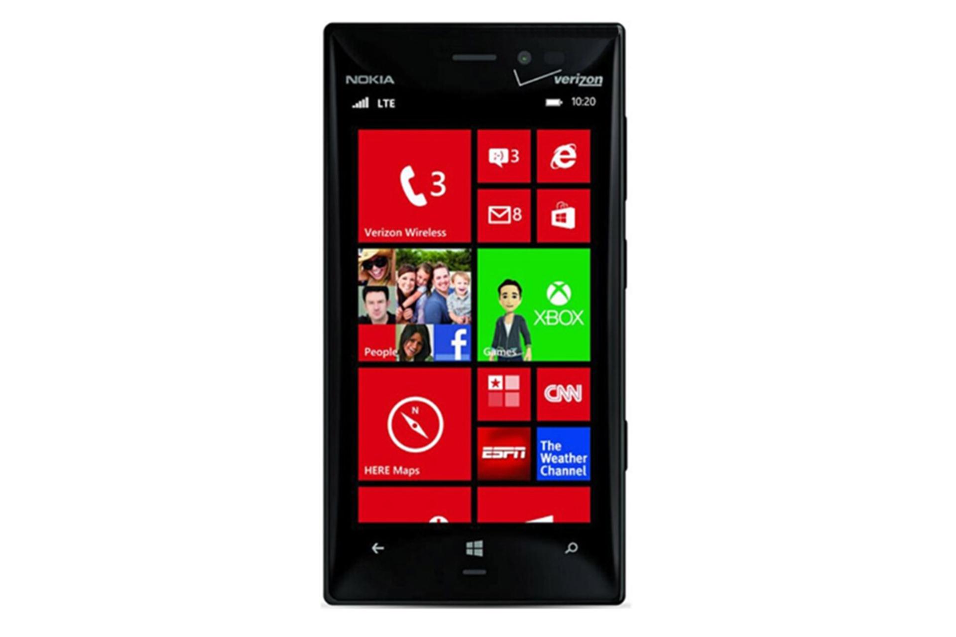 نمای روبرو موبایل نوکیا لومیا 928