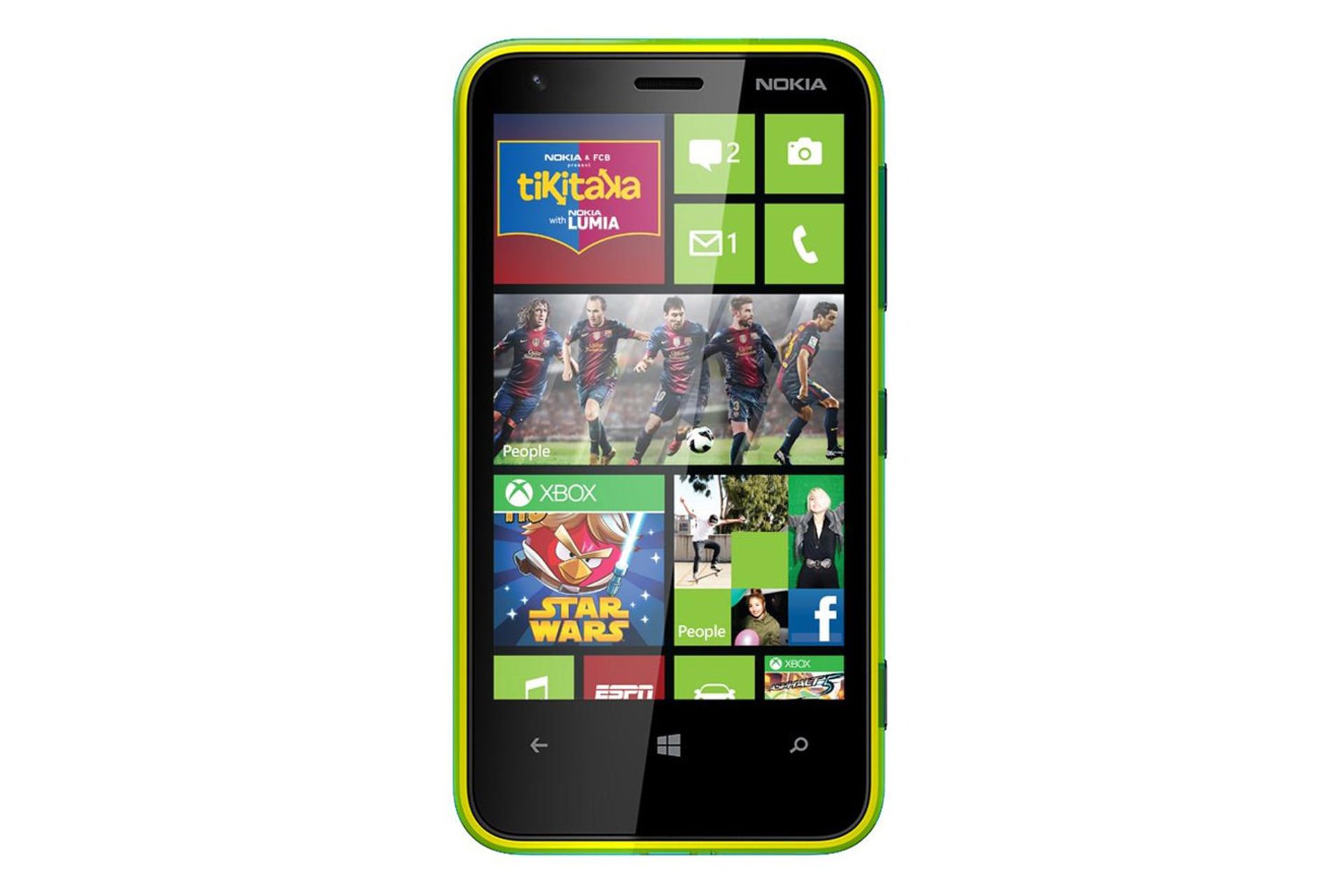 نمای روبرو موبایل نوکیا لومیا 620