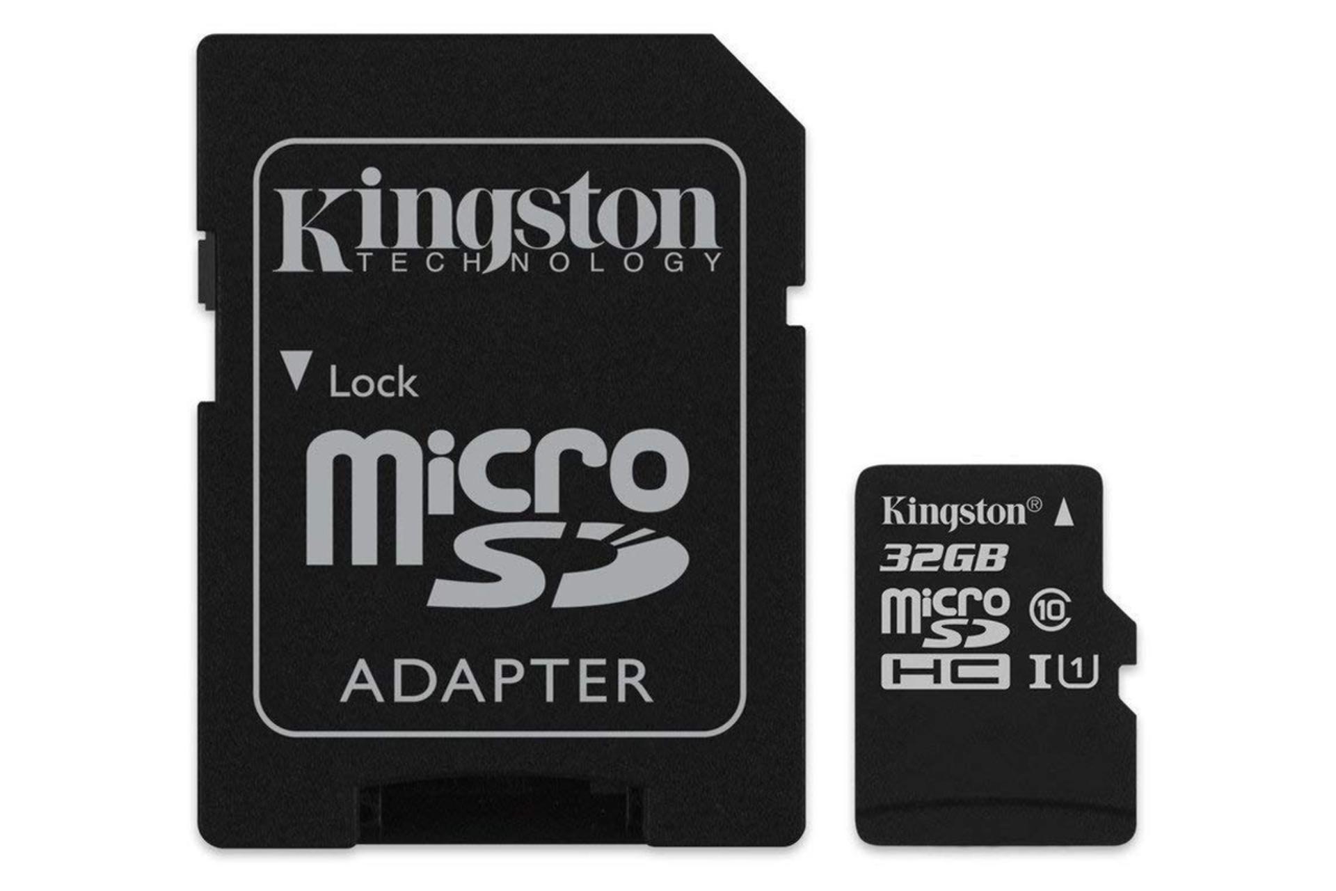 کارت حافظه کینگستون microSDHC با ظرفیت 32 گیگابایت مدل CANVAS کلاس 10