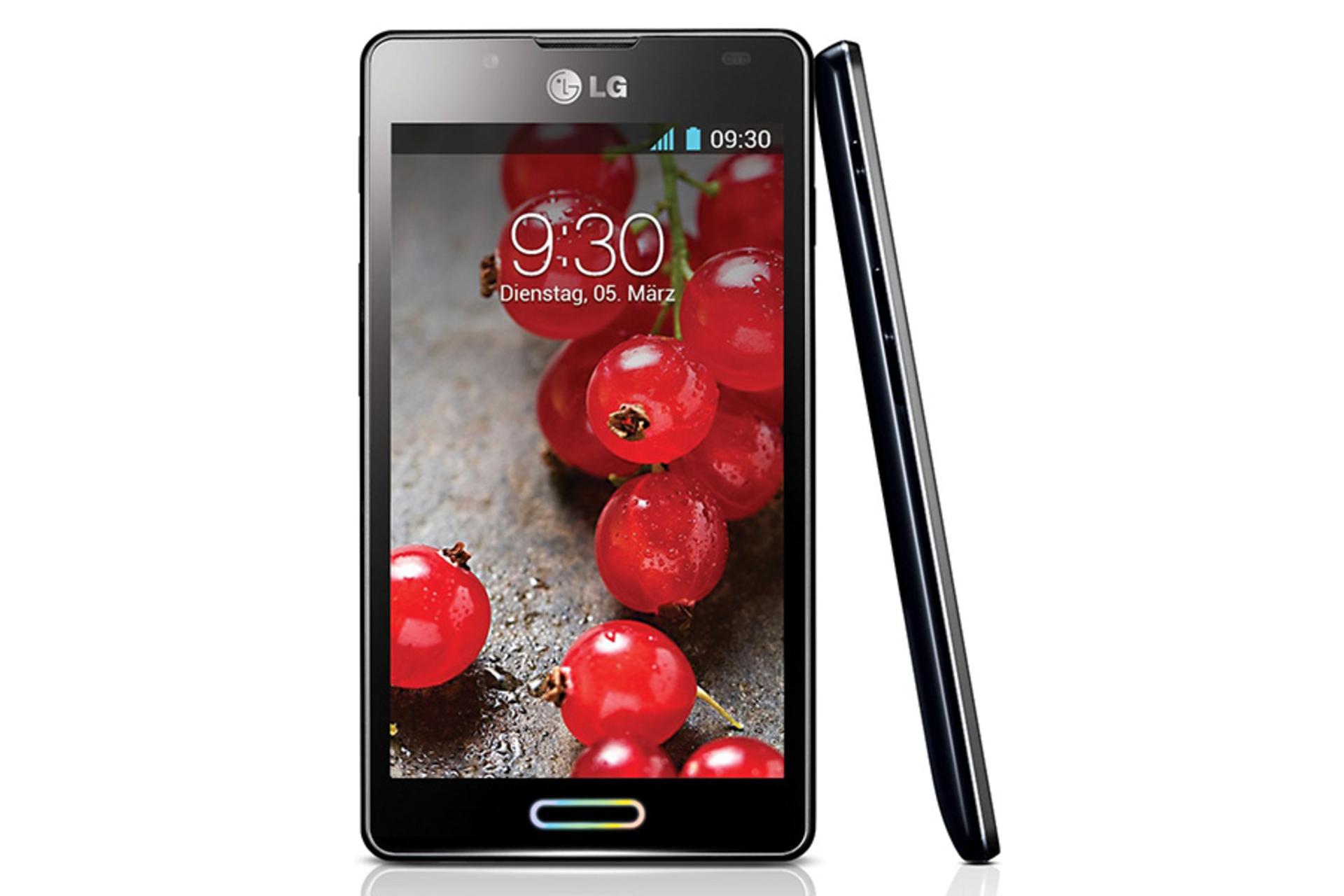 نمای جلو و کنار گوشی الجی اپتیموس L7 II P710