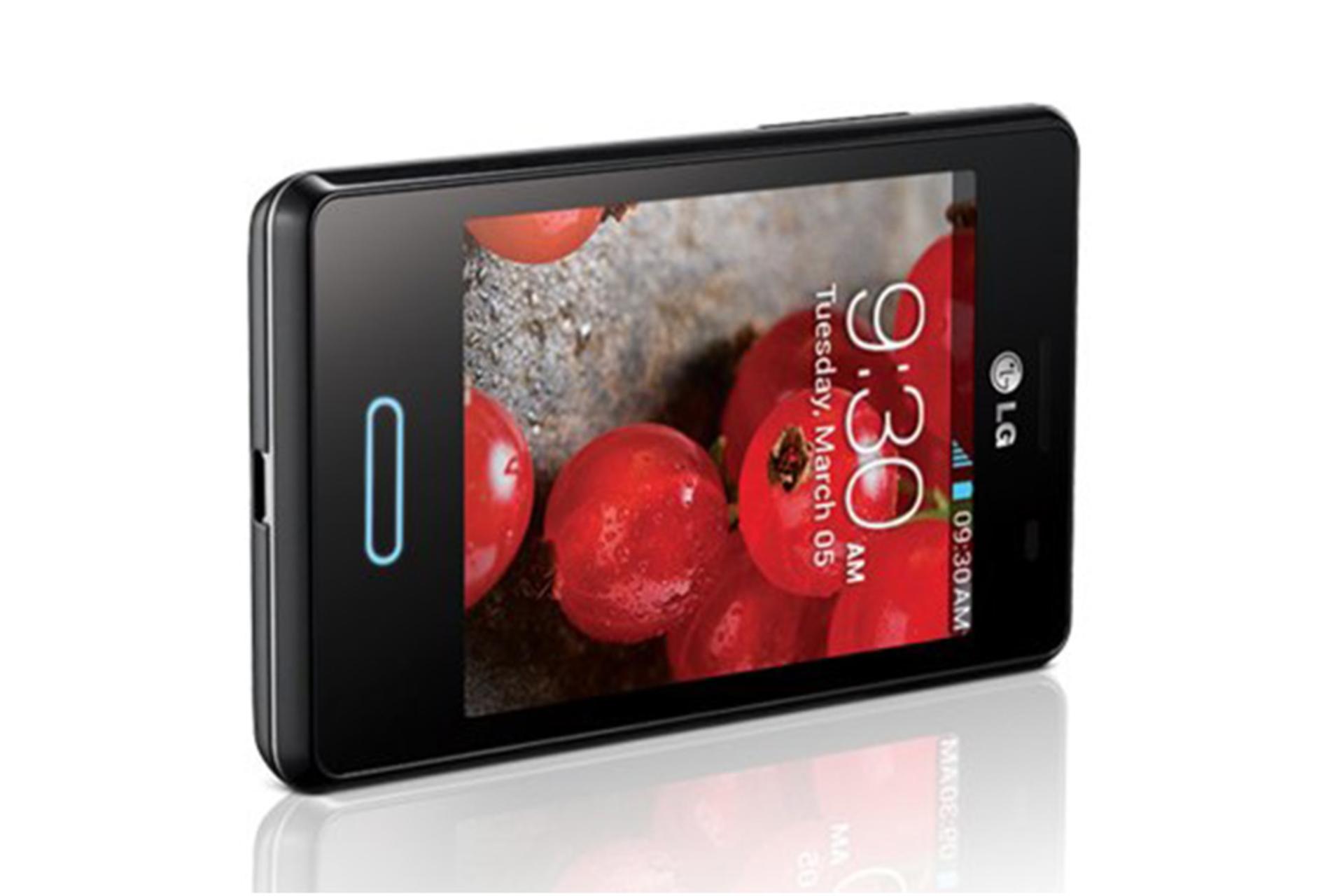 نمای نیمرخ و کنار گوشی ال جی اپتیموس L3 II E430