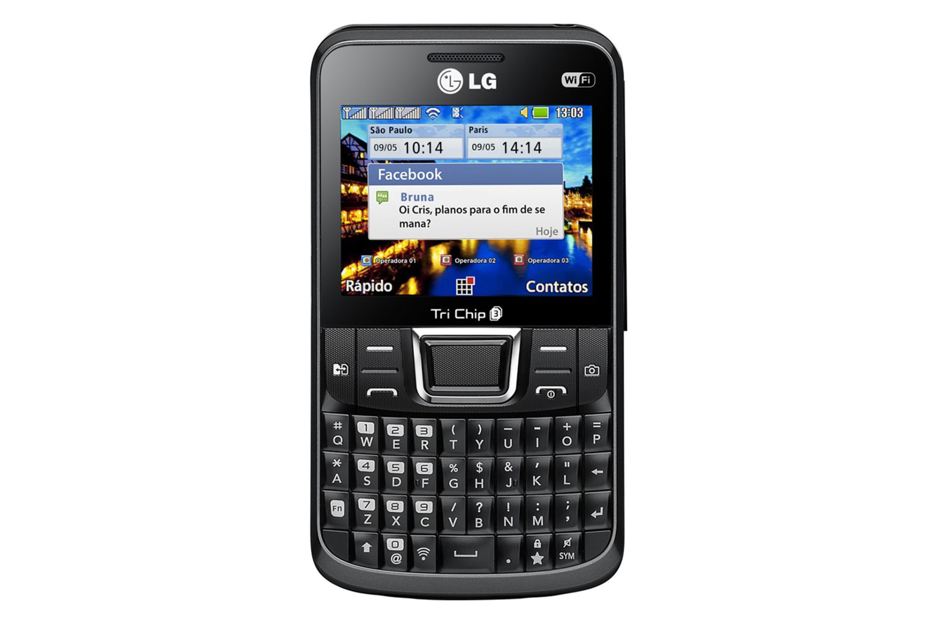 نمای جلو گوشی ال جی Tri Chip C333