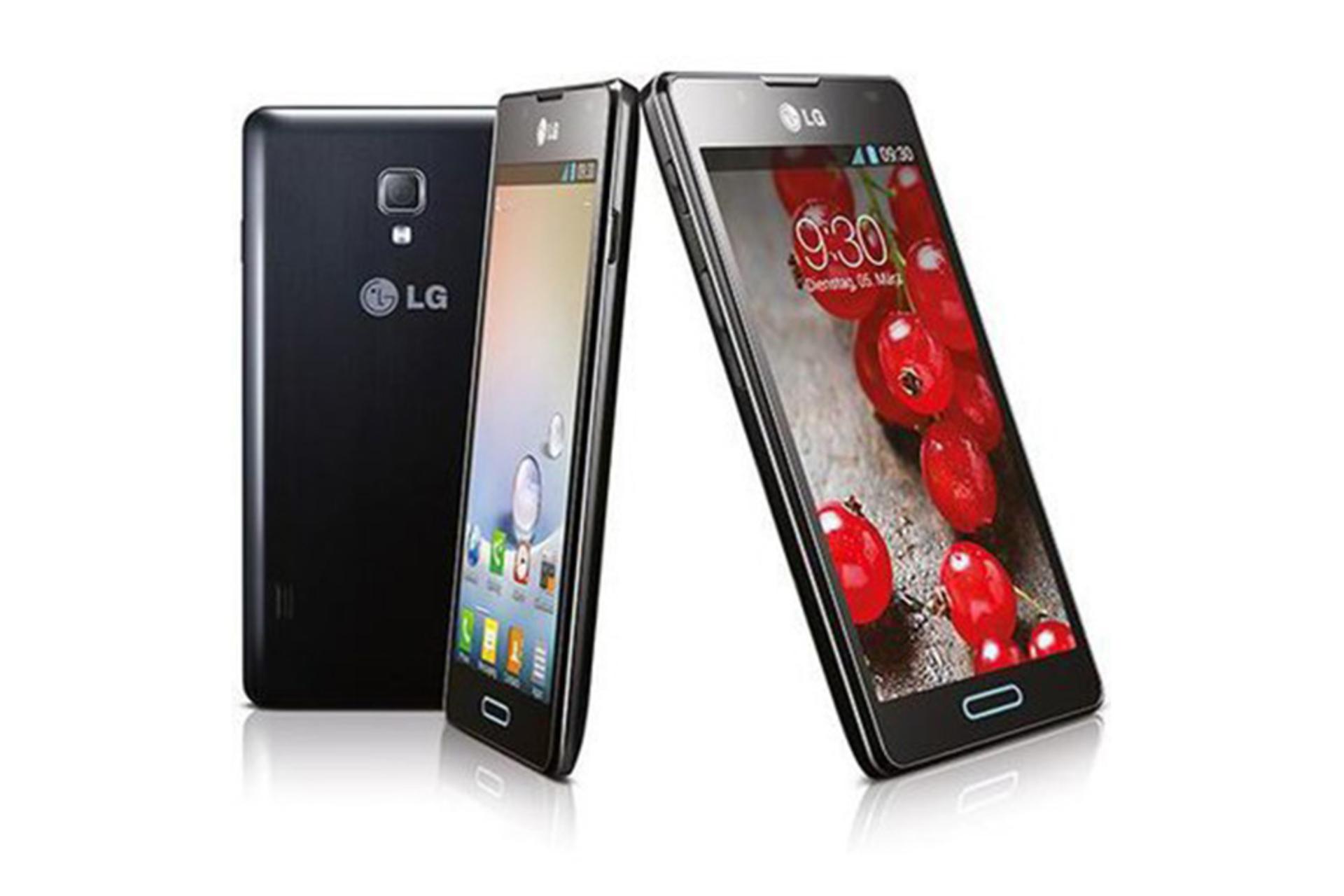 نمای نیمرخ و پشت گوشی الجی اپتیموس L7 II P710