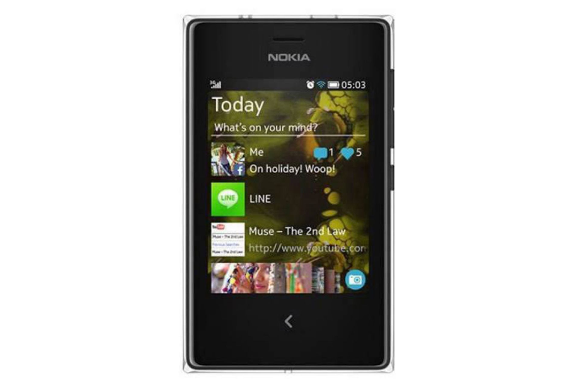 نمای روبرو موبایل نوکیا آشا 503