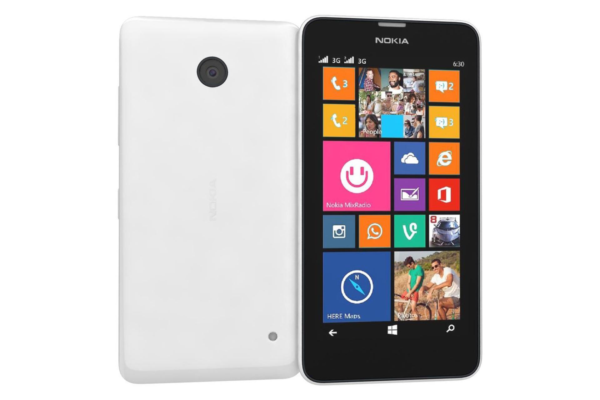 موبایل نوکیا لومیا 630 سفید