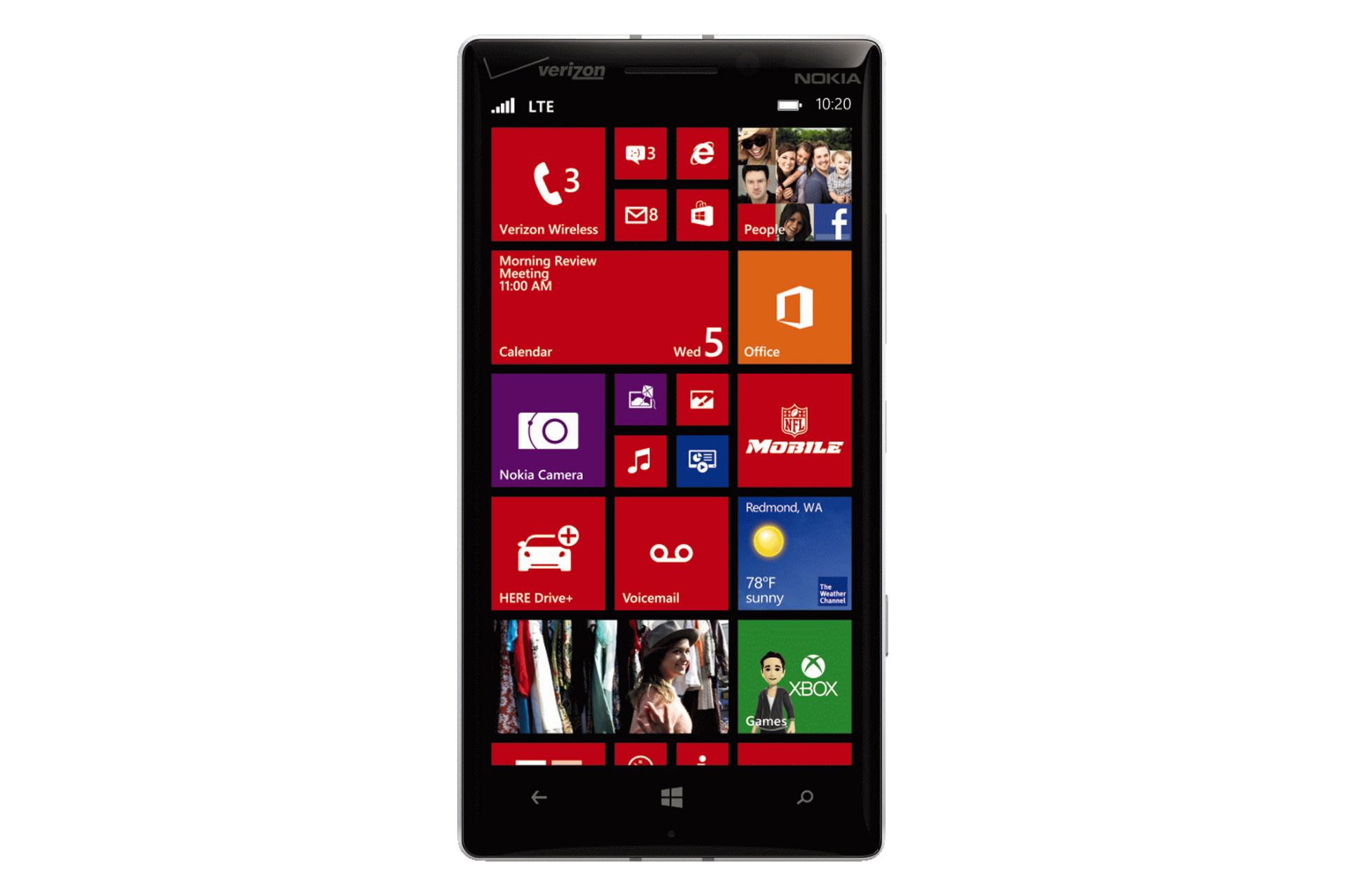نمای روبرو موبایل نوکیا لومیا Icon