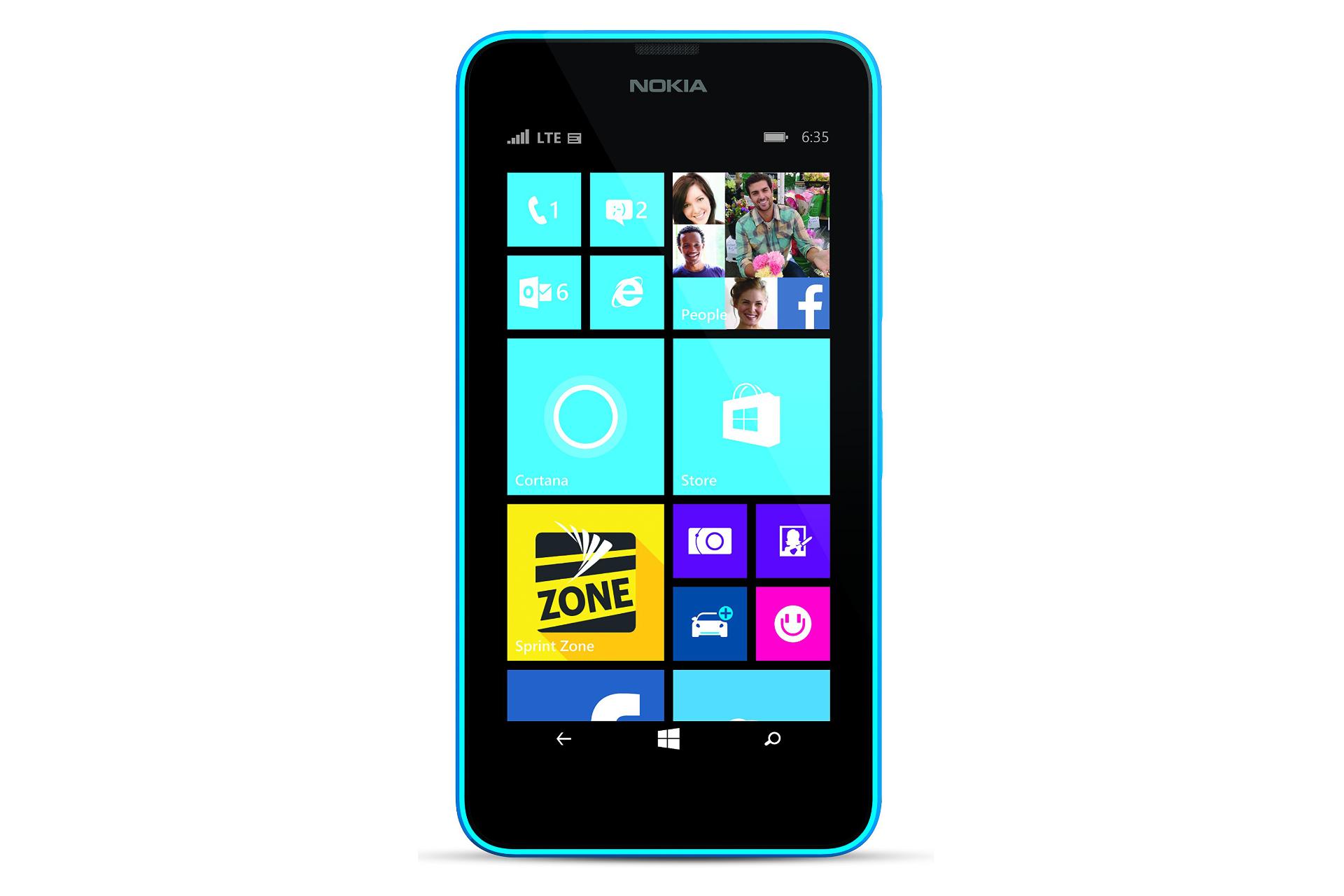 نمای روبرو موبایل نوکیا لومیا 635