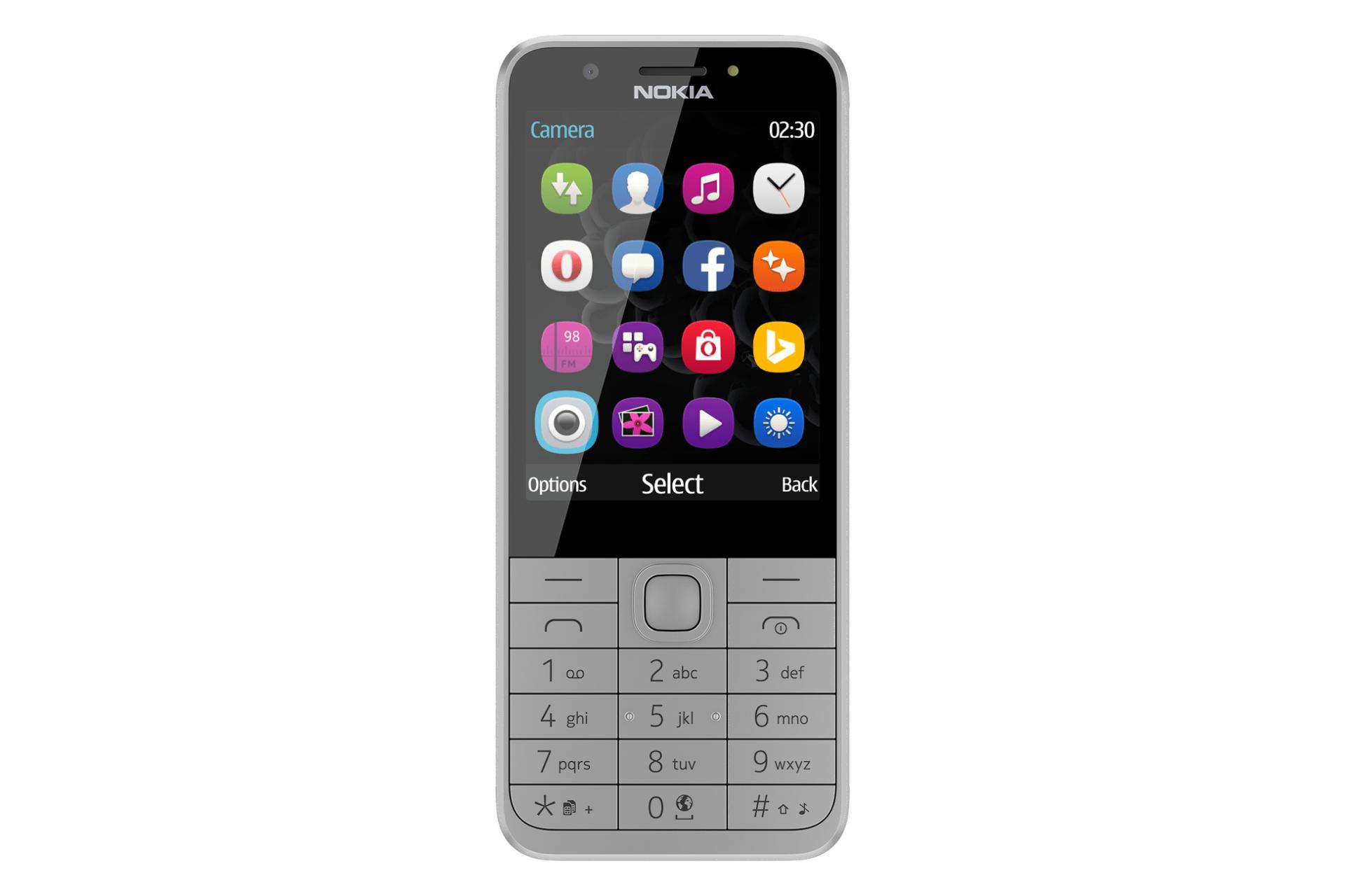 پنل جلو Nokia 230 / گوشی موبایل نوکیا 230 خاکستری روشن