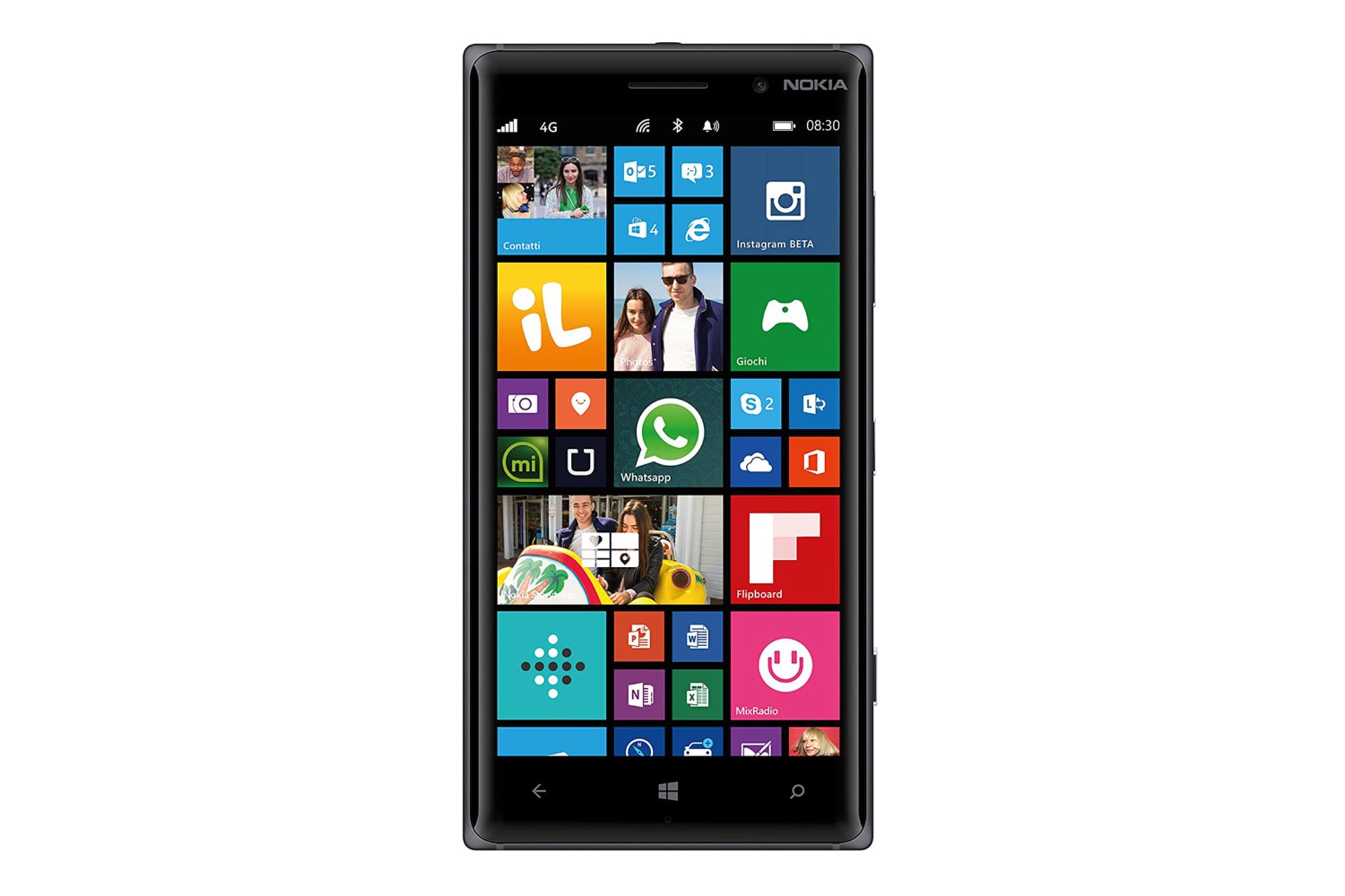 نمای روبرو موبایل نوکیا لومیا 830
