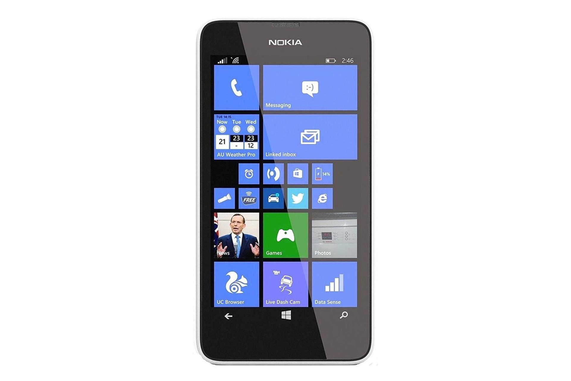 نمای روبرو موبایل نوکیا لومیا 638