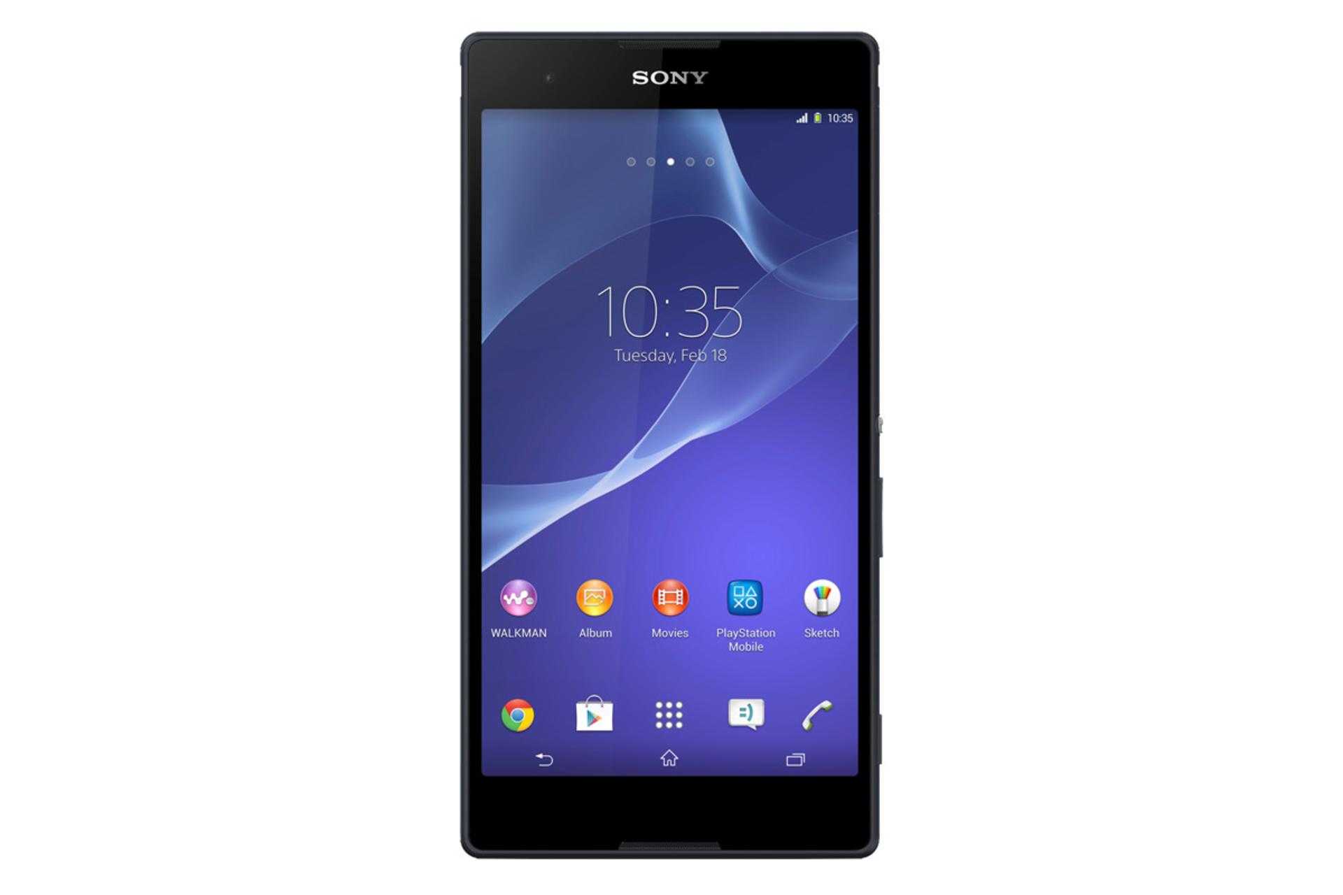 نمای روبرو موبایل اکسپریا T2 اولترا سونی