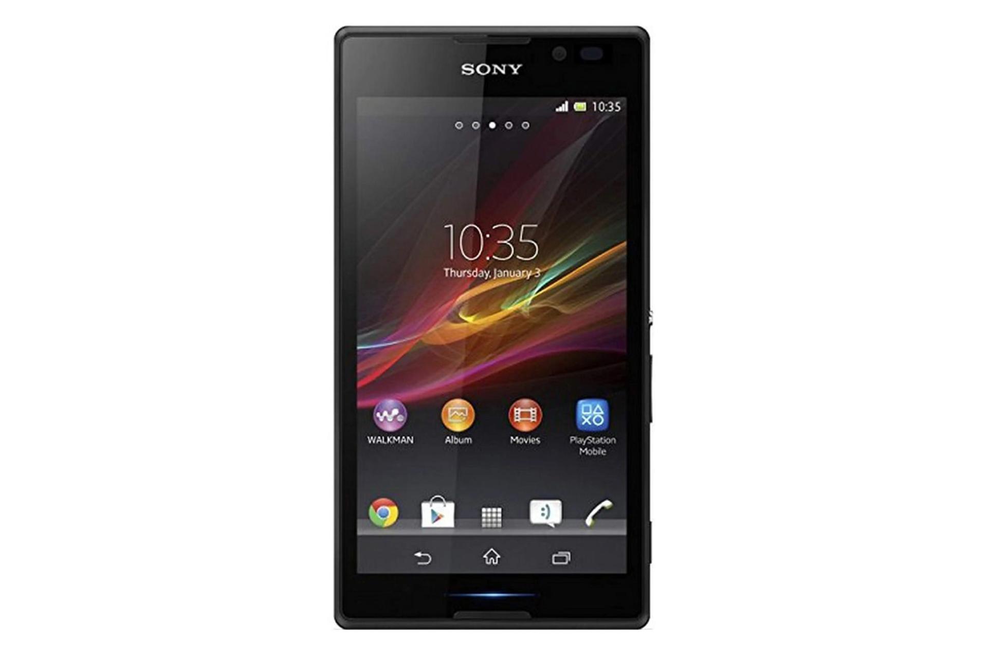 نمای روبرو موبایل اکسپریا C سونی