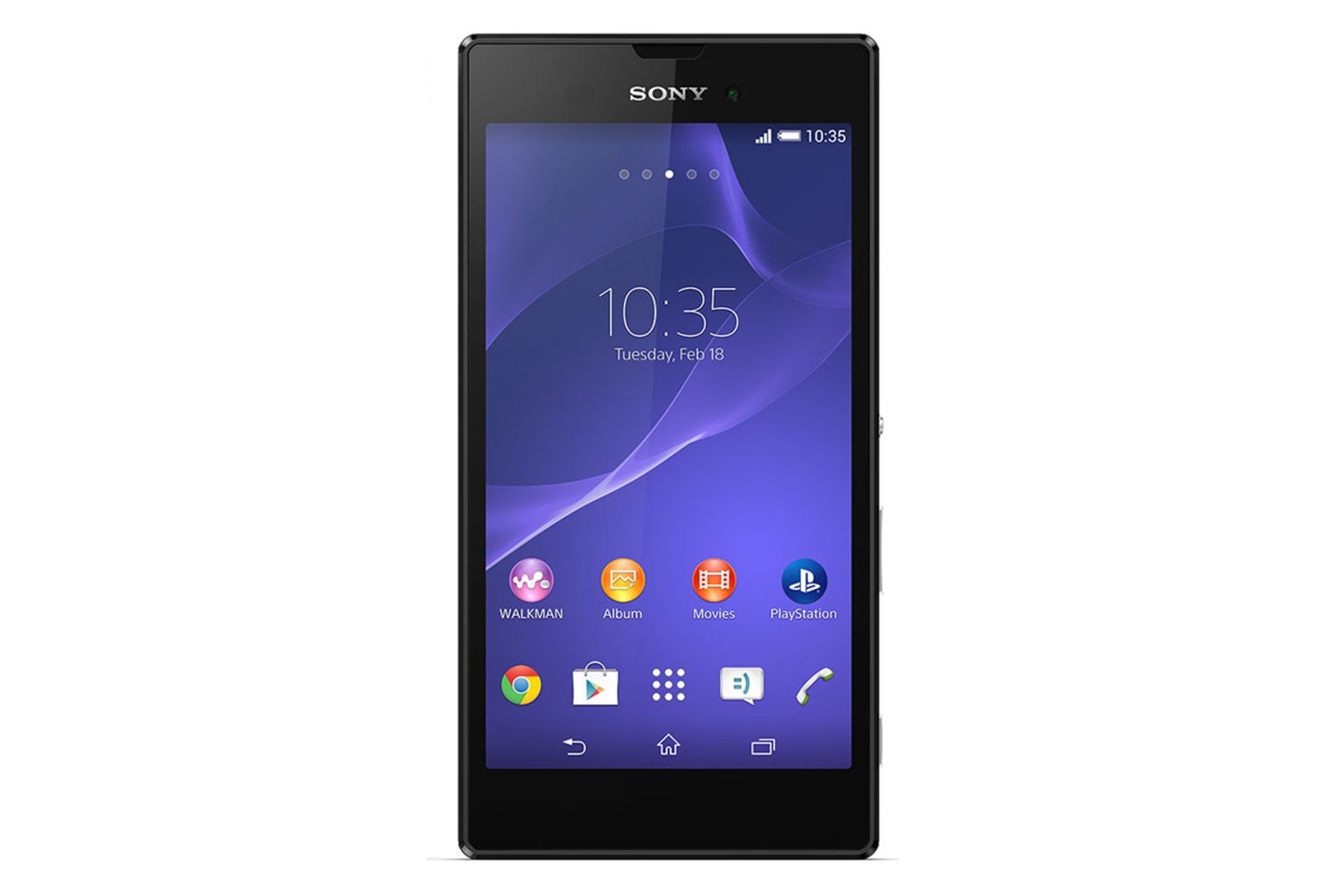 نمای روبرو موبایل اکسپریا T3 سونی